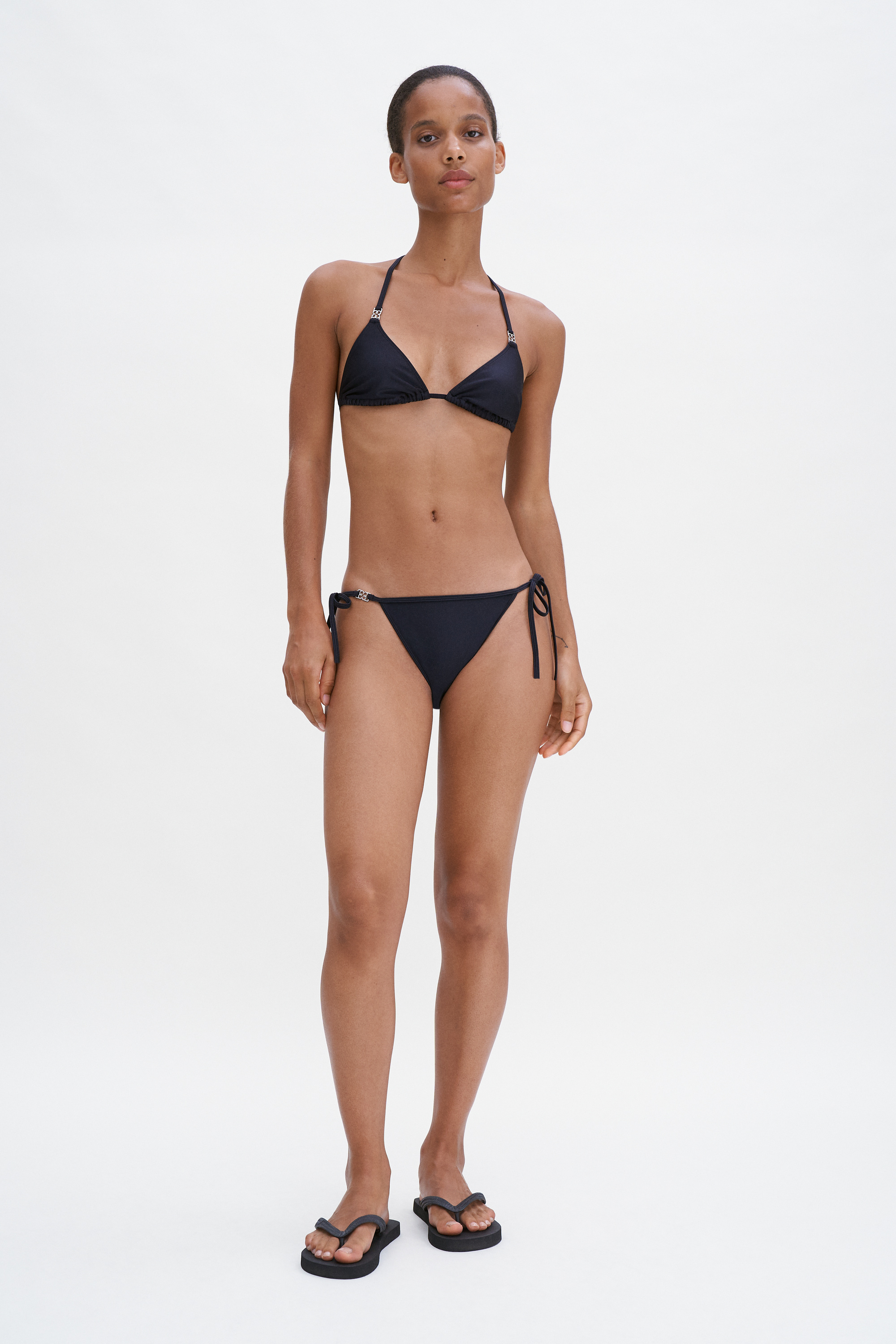Filippa K Triangle Bikini Top In Black