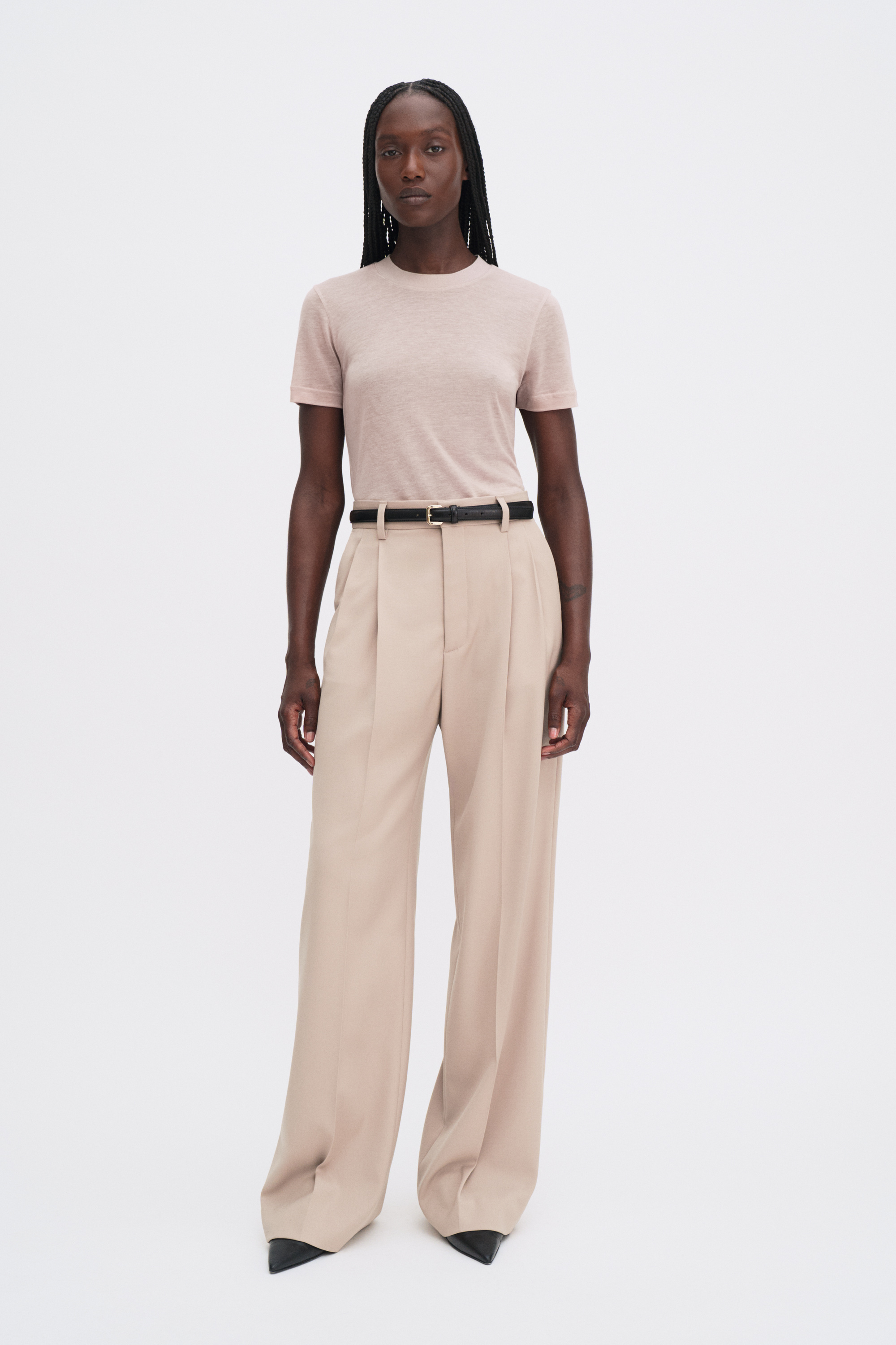 Filippa K Lyocell Cashmere Tee In Pink