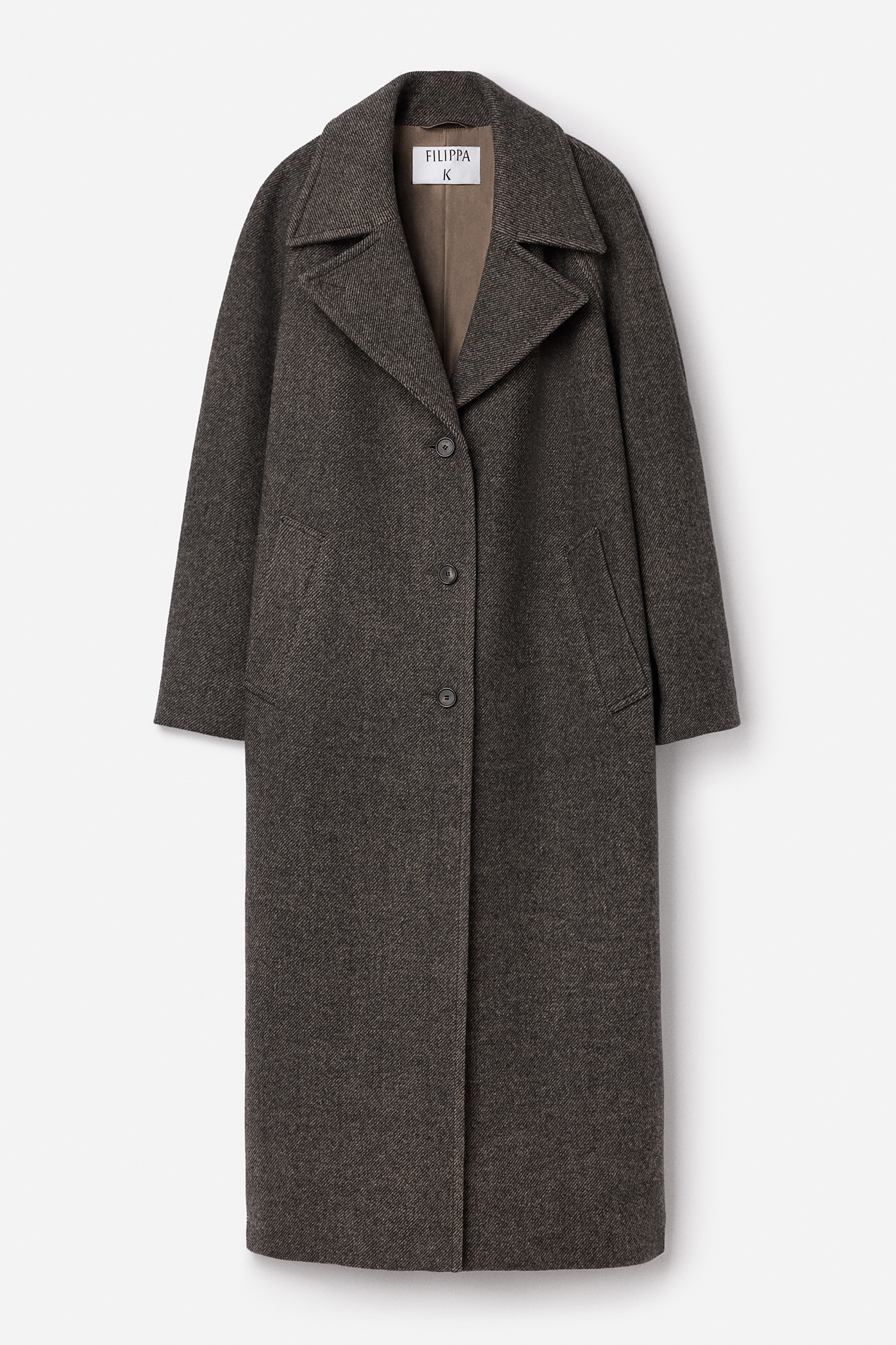 Filippa K Vanessa Vented Coat Coats Grey In Brown