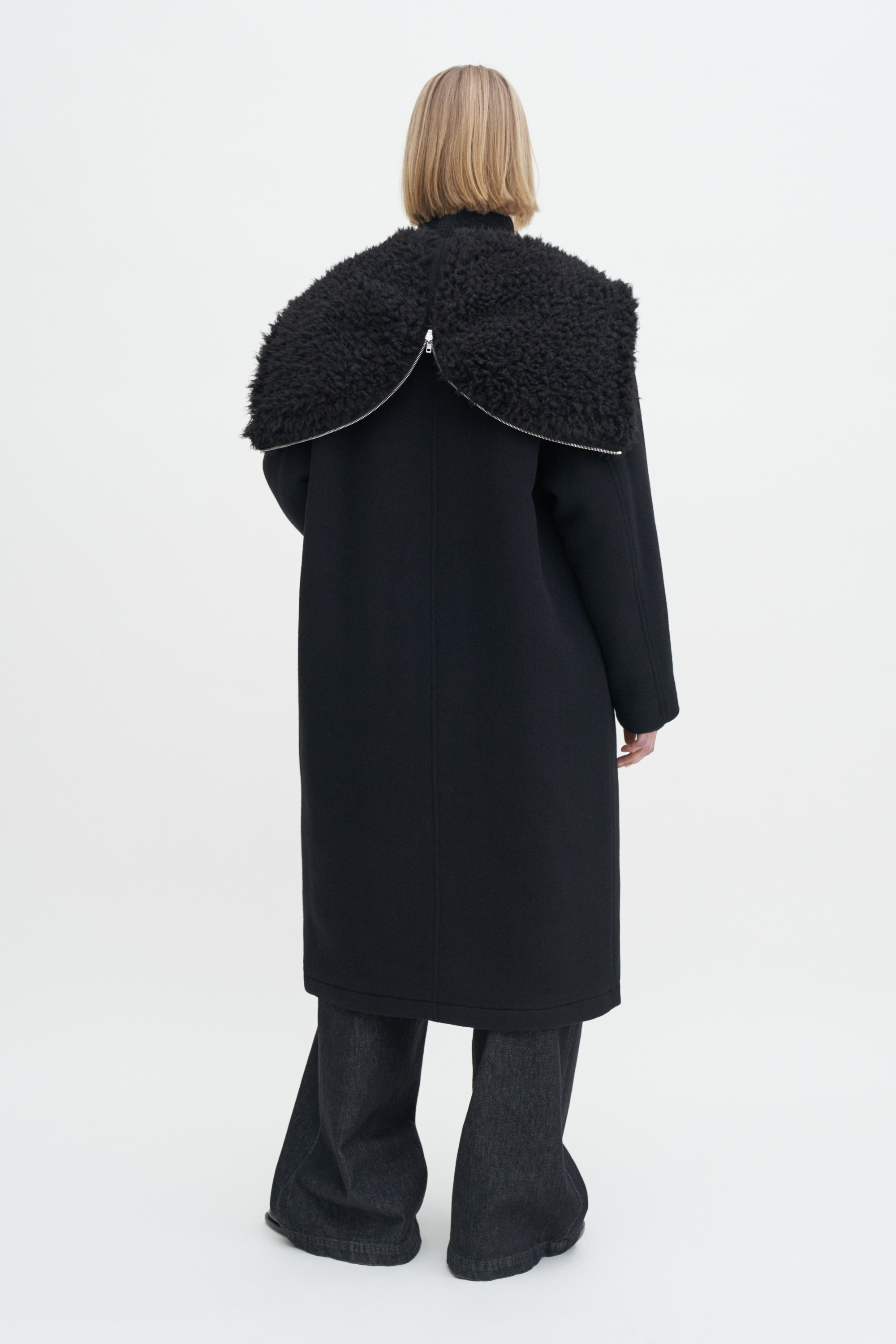 Filippa K Wool Parka In Black