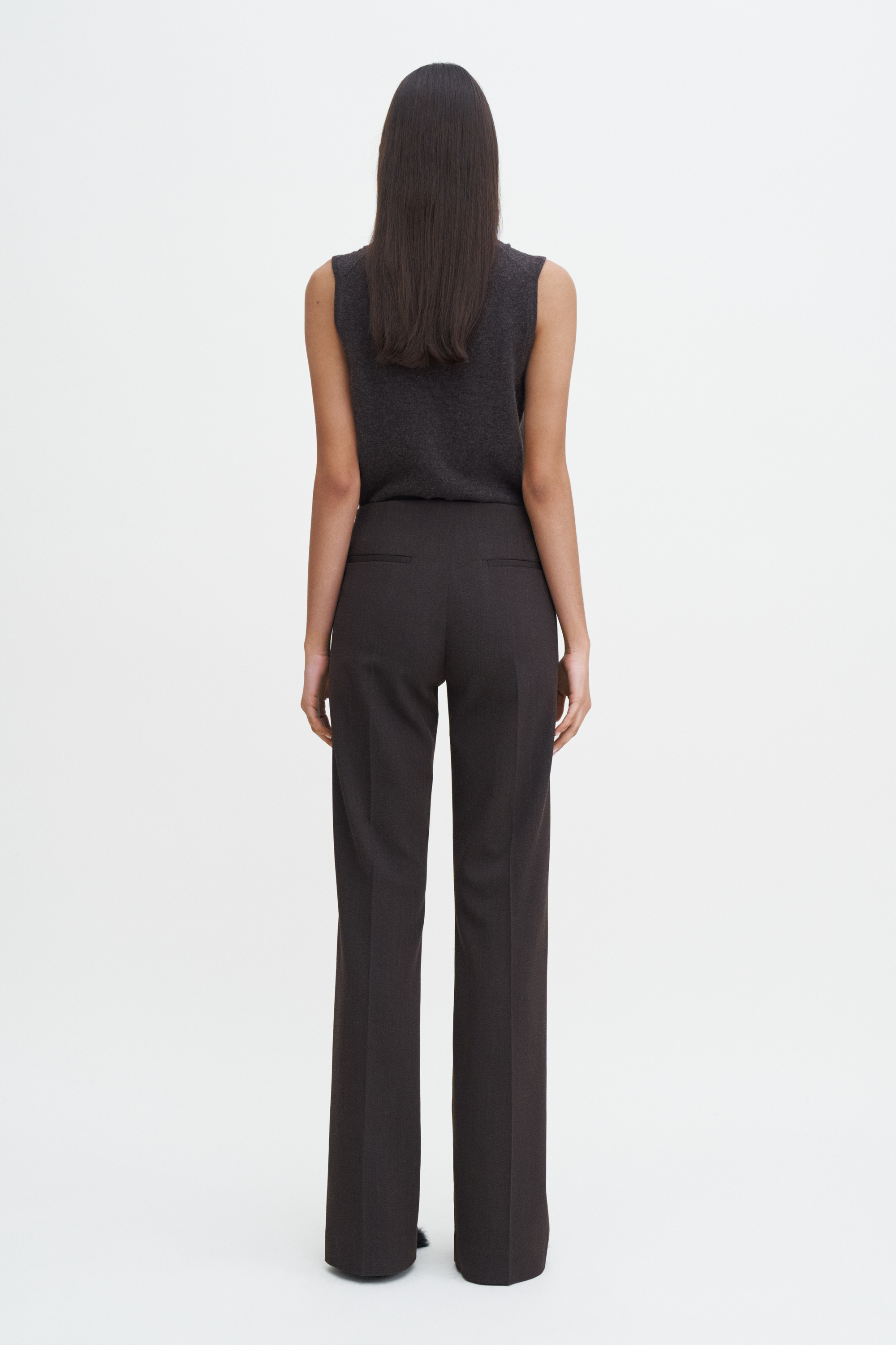 Filippa K Twill Twist Seam Trousers In Brown