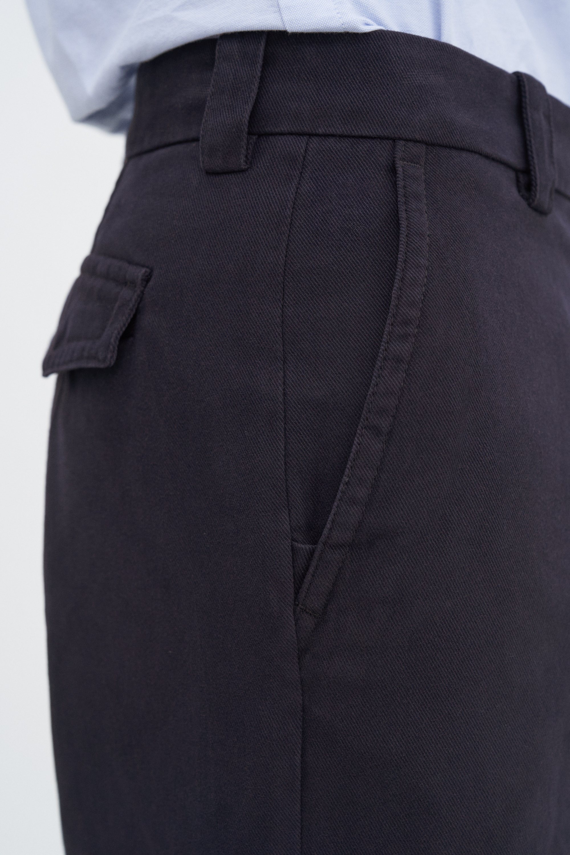 Filippa K Cotton Chino Trouser In Blue