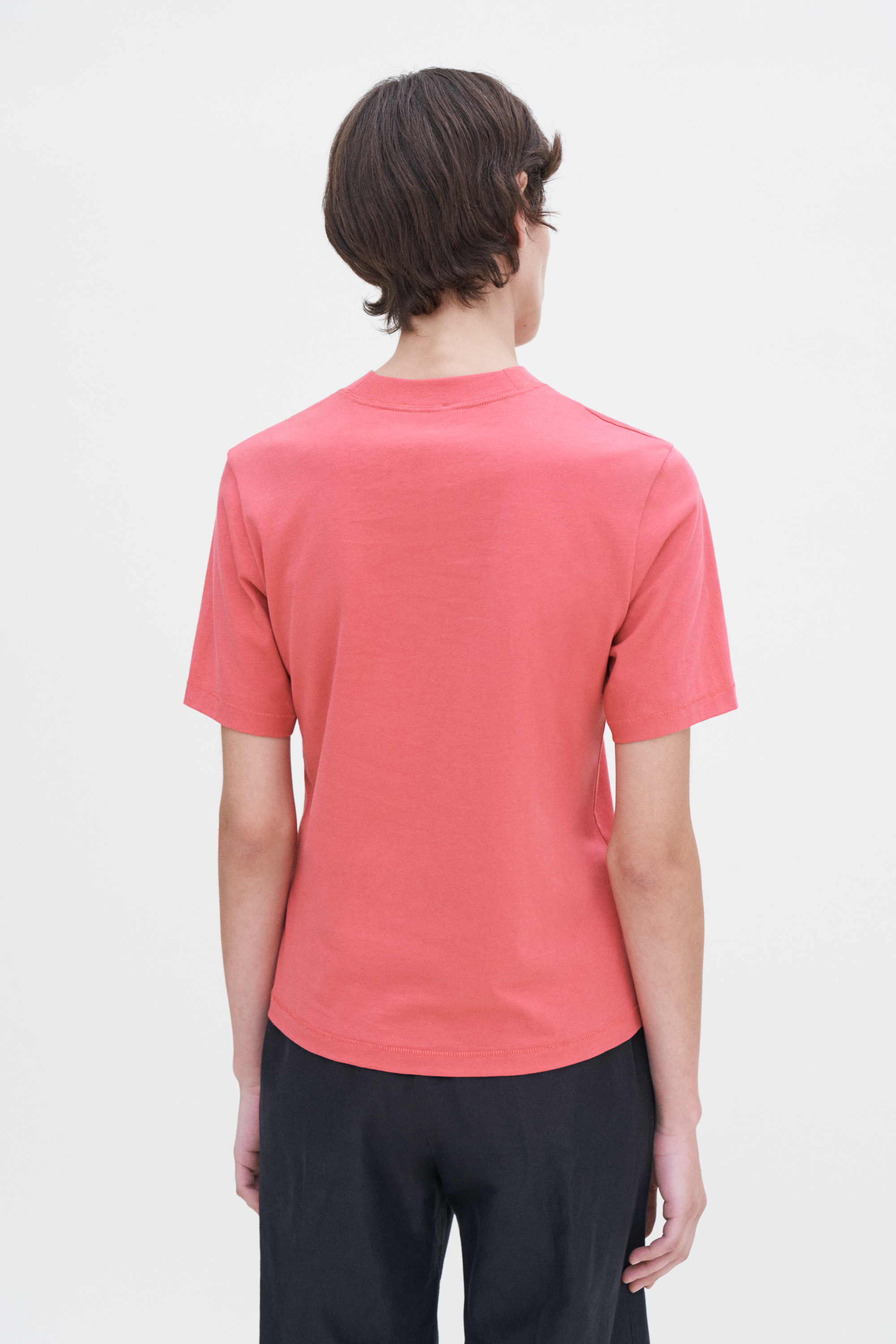 Filippa K Mock Neck Tee In Red