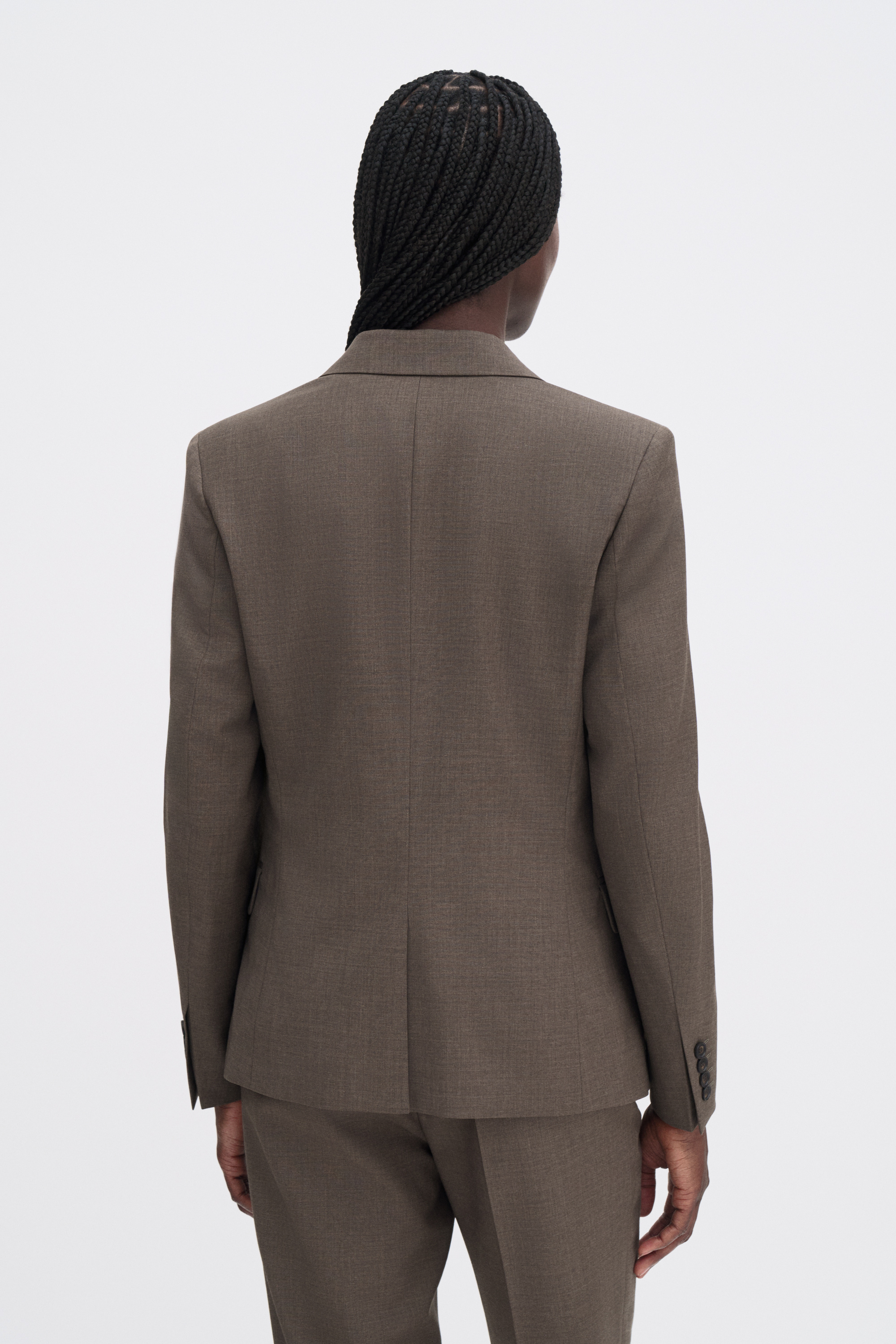 Filippa K Sasha Cool Wool Blazer In Brown
