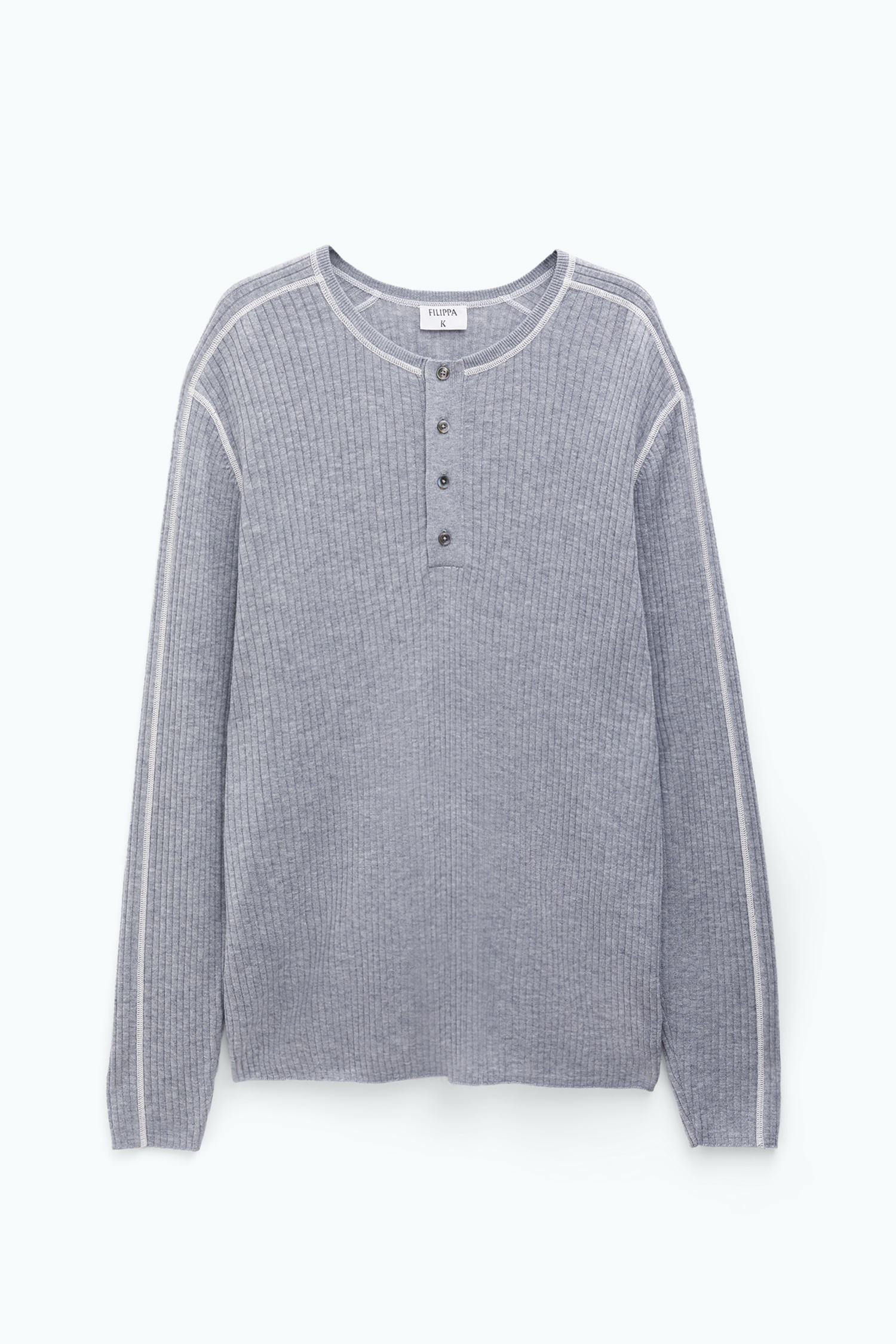 Shop Filippa K Light Rib Sweater In Grey
