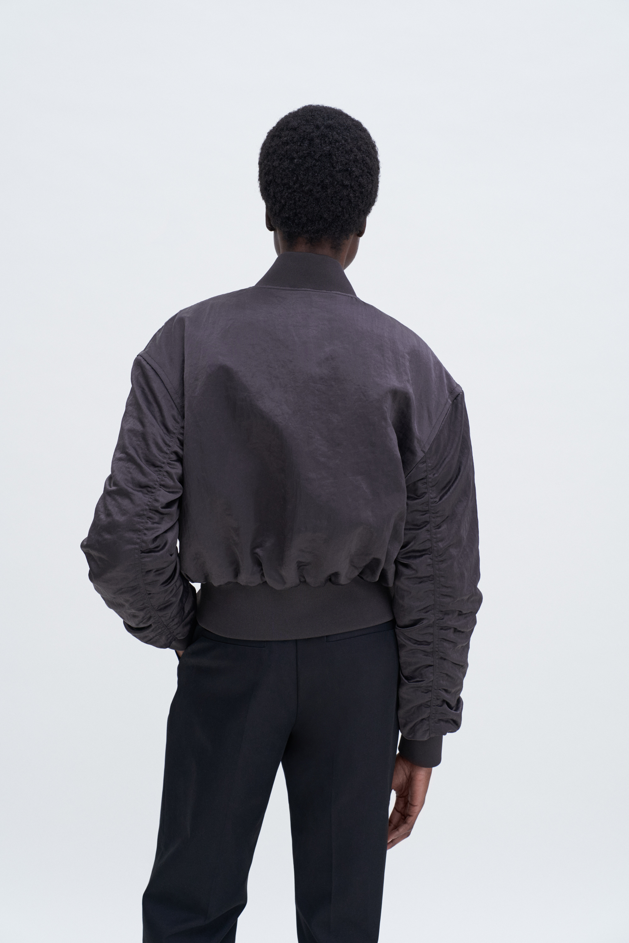 Filippa K Nylon Zip Jacket In Brown