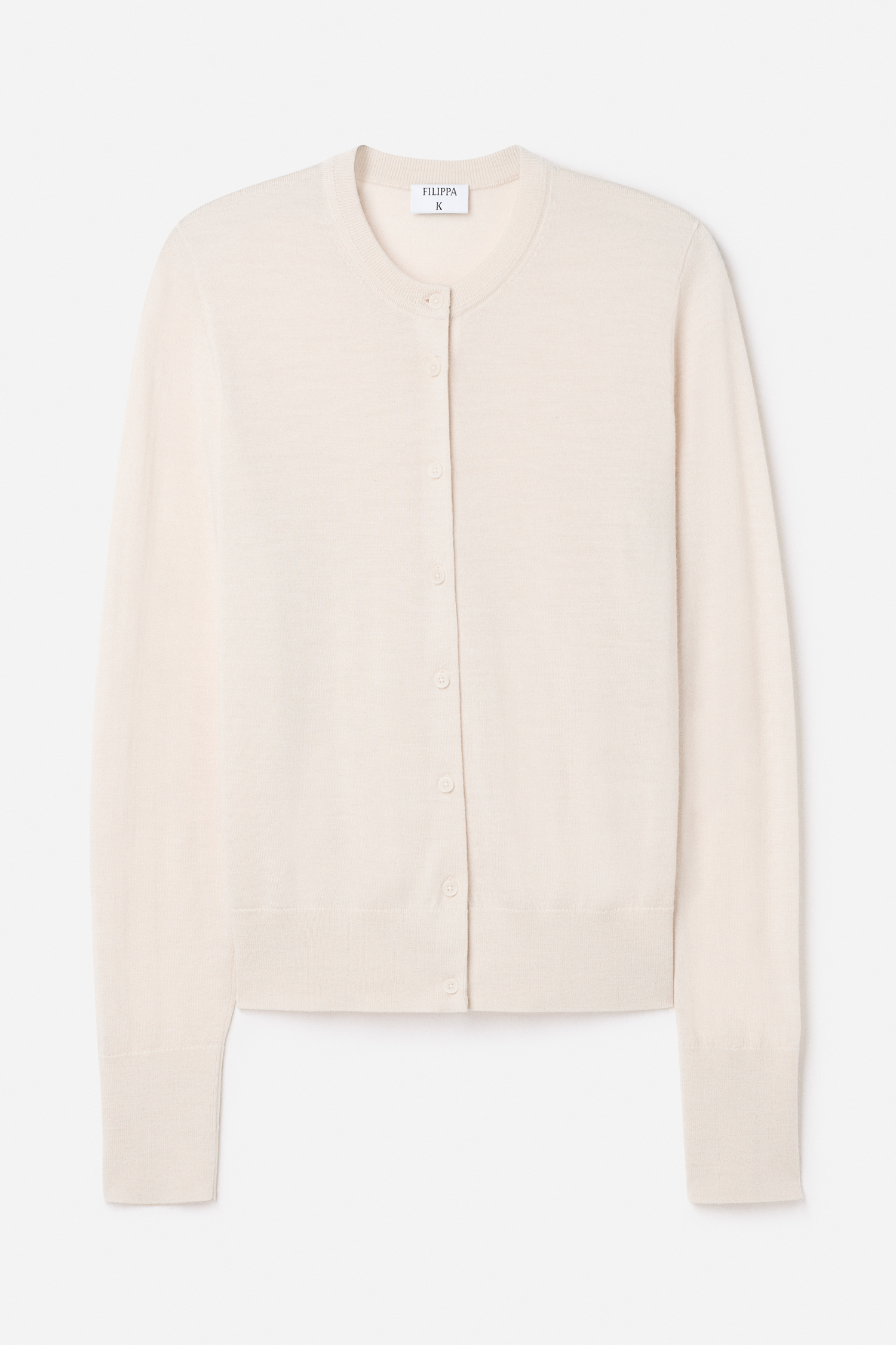 Filippa K Merino Short Cardigan In White