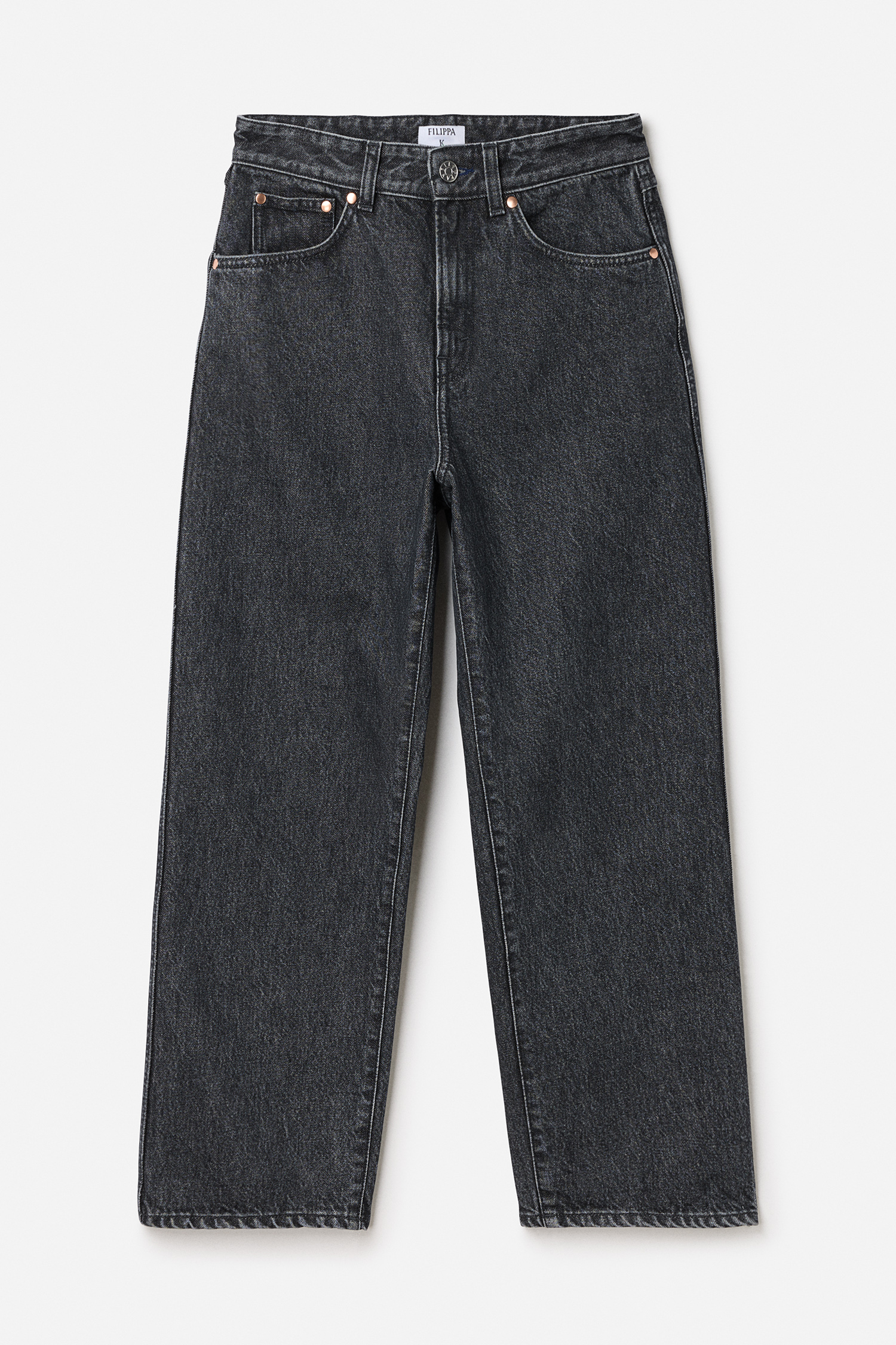 Filippa K High Waisted Cropped Jeans In Black