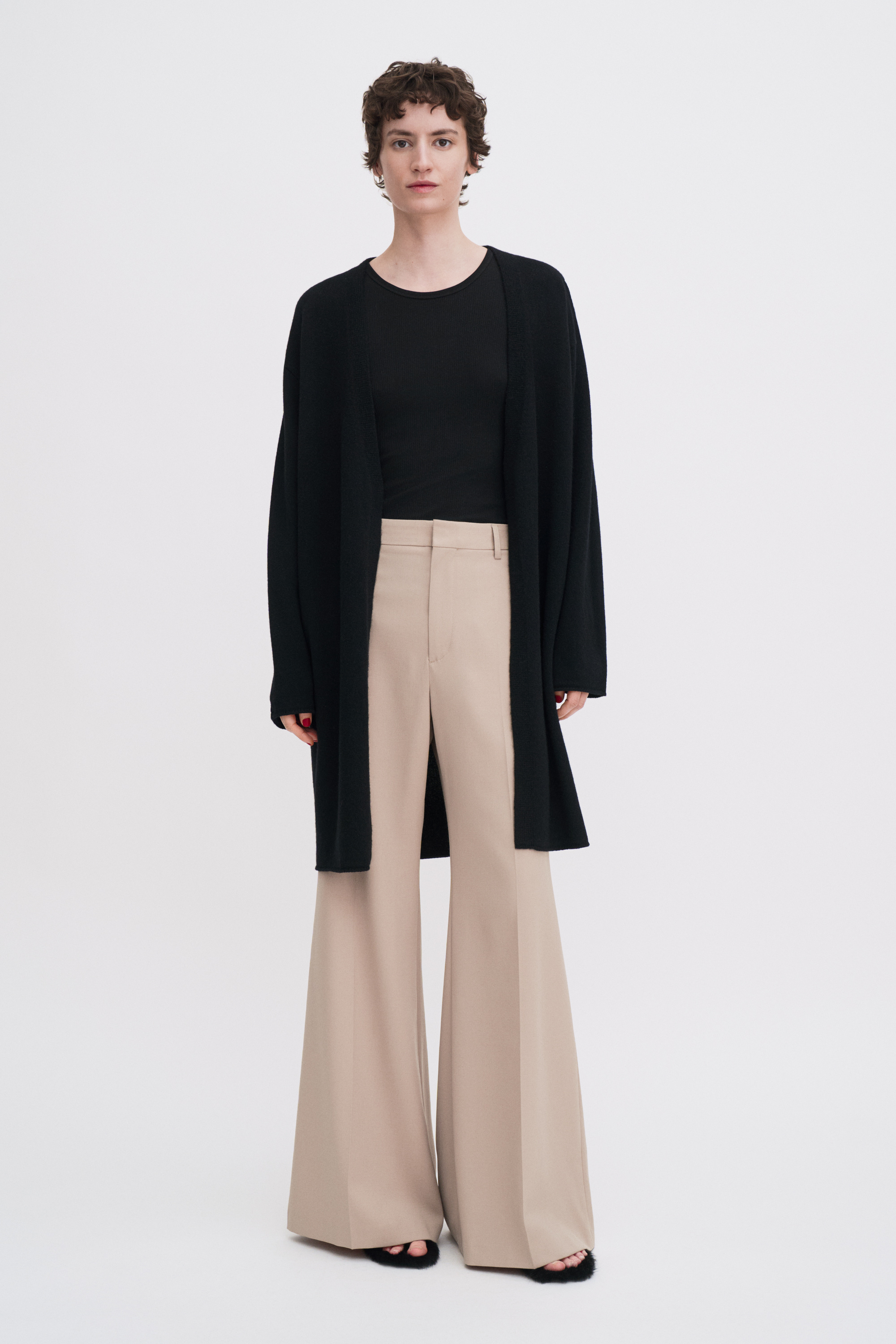 Filippa K Wool Cashmere Long Cardigan In Black