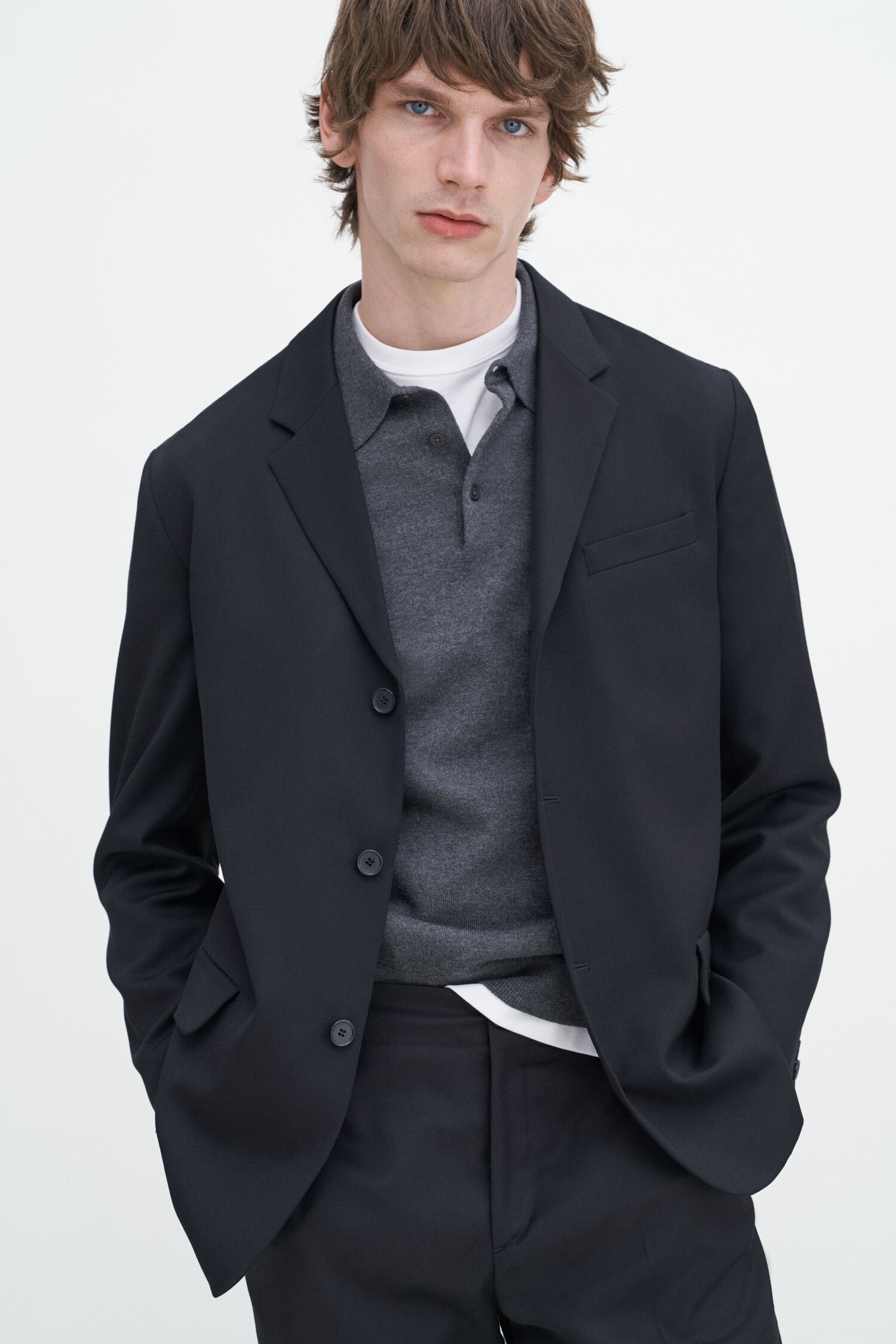 Filippa K Lightweight Twill Blazer In Black