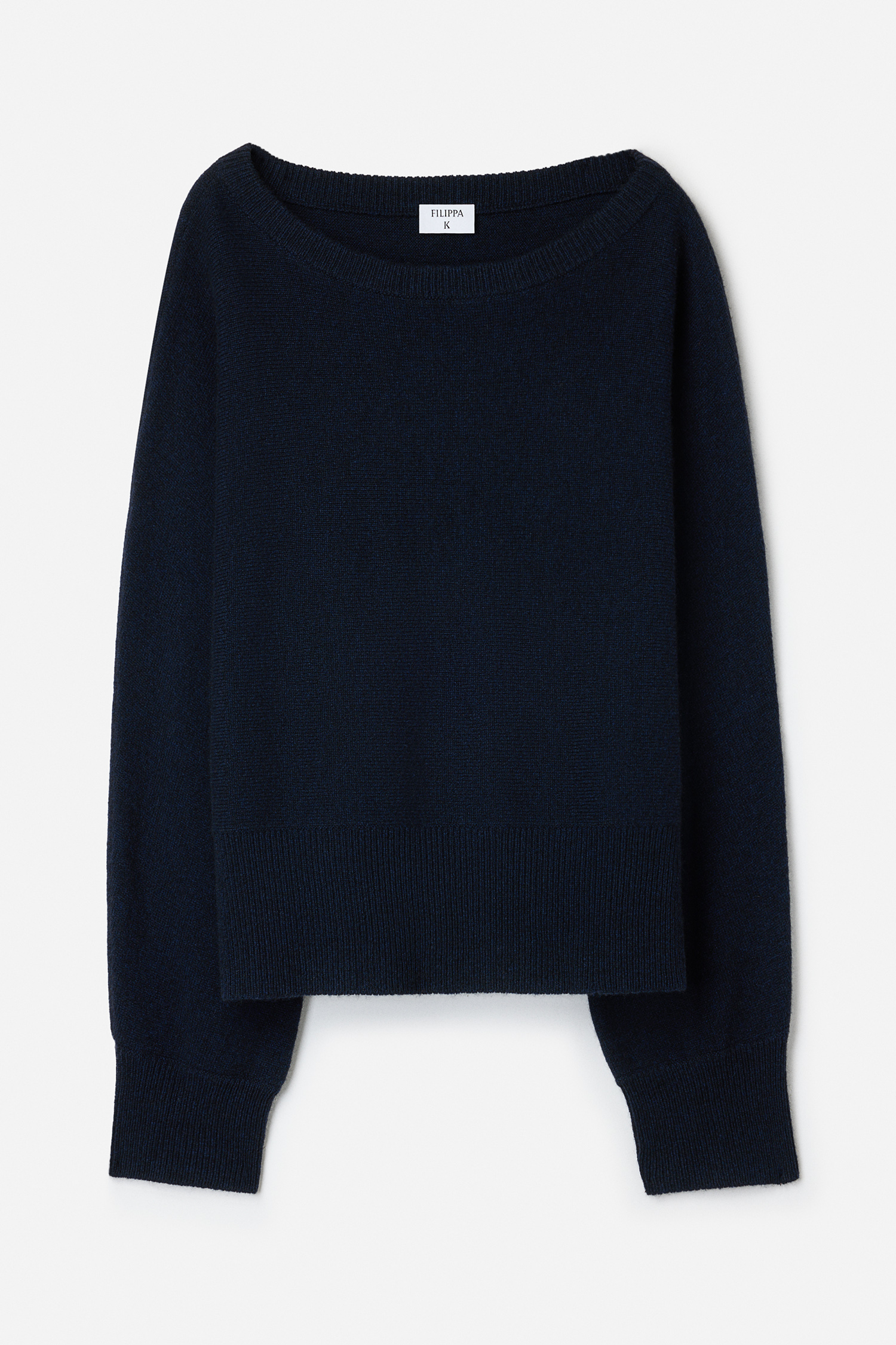 Filippa K Wool Yak Boatneck Sweater In Blue