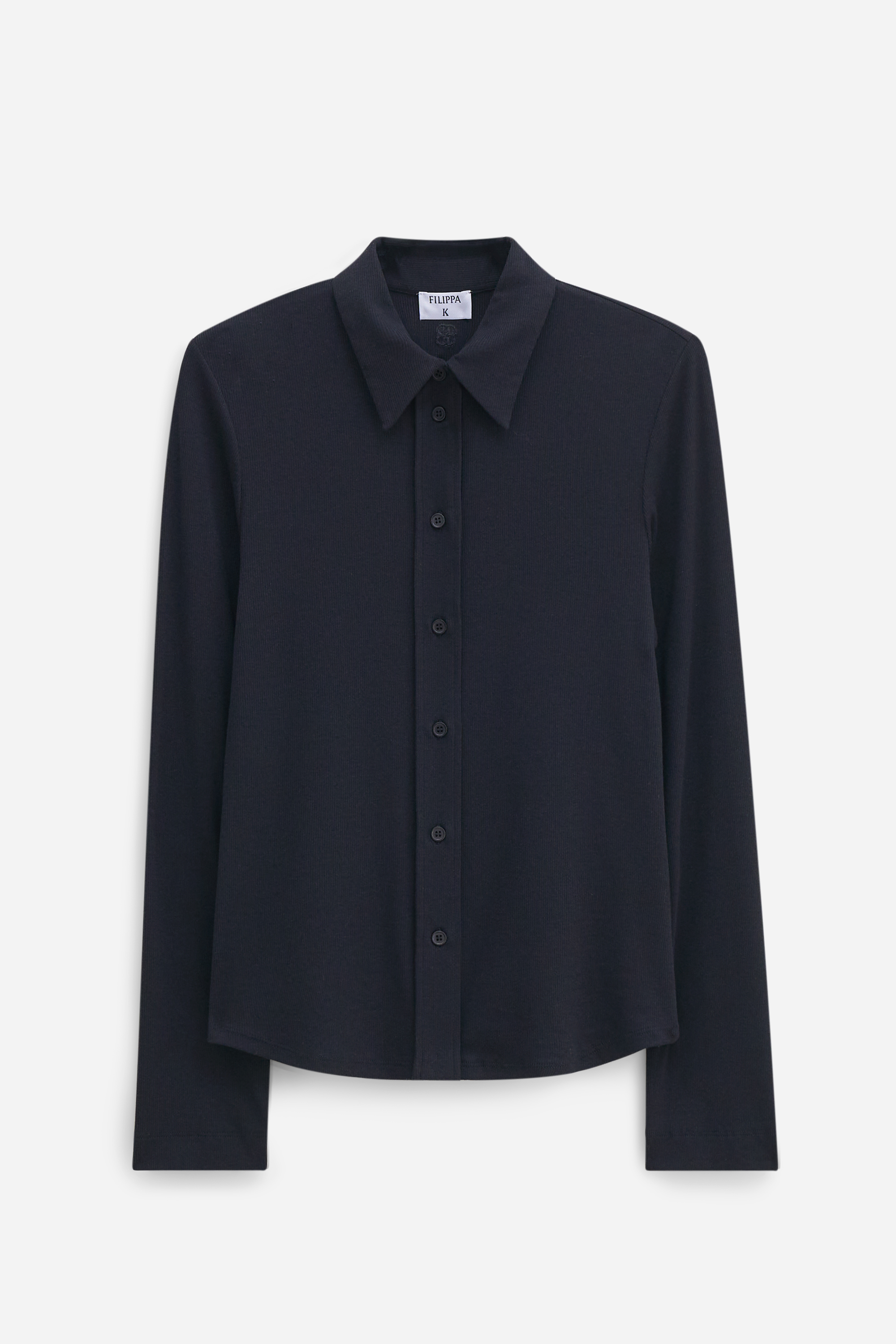 Shop Filippa K Soft Rib Shirt In Black