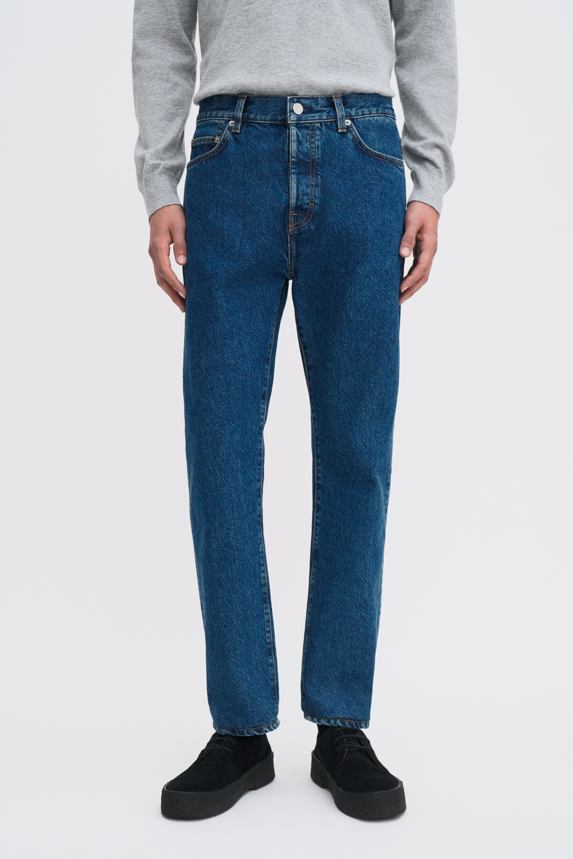 Filippa K Tapered Cropped Jeans In Blue