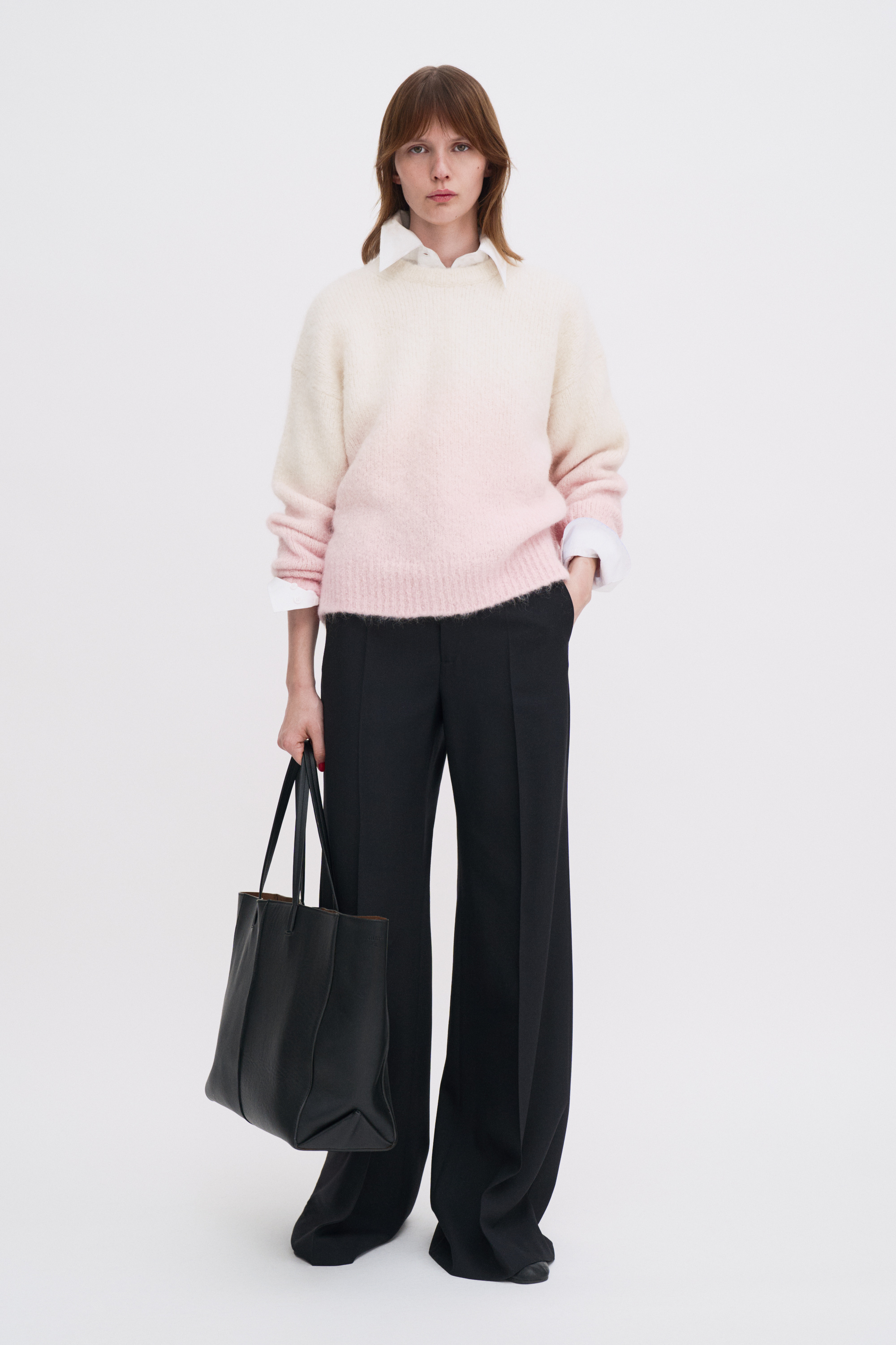 Filippa K Dip Dye Alpaca Sweater In Pink