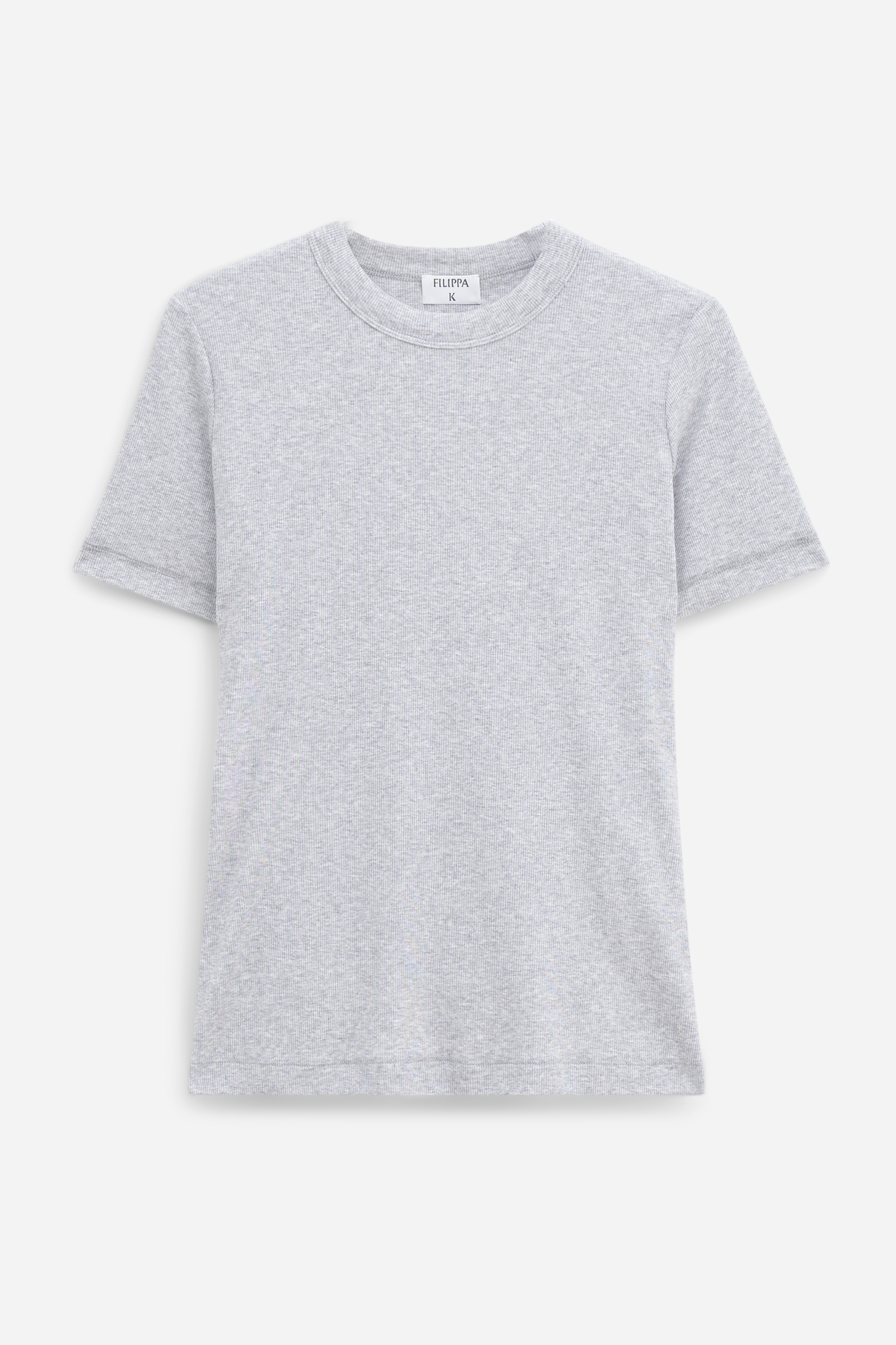 Shop Filippa K Soft Rib Tee In Grey