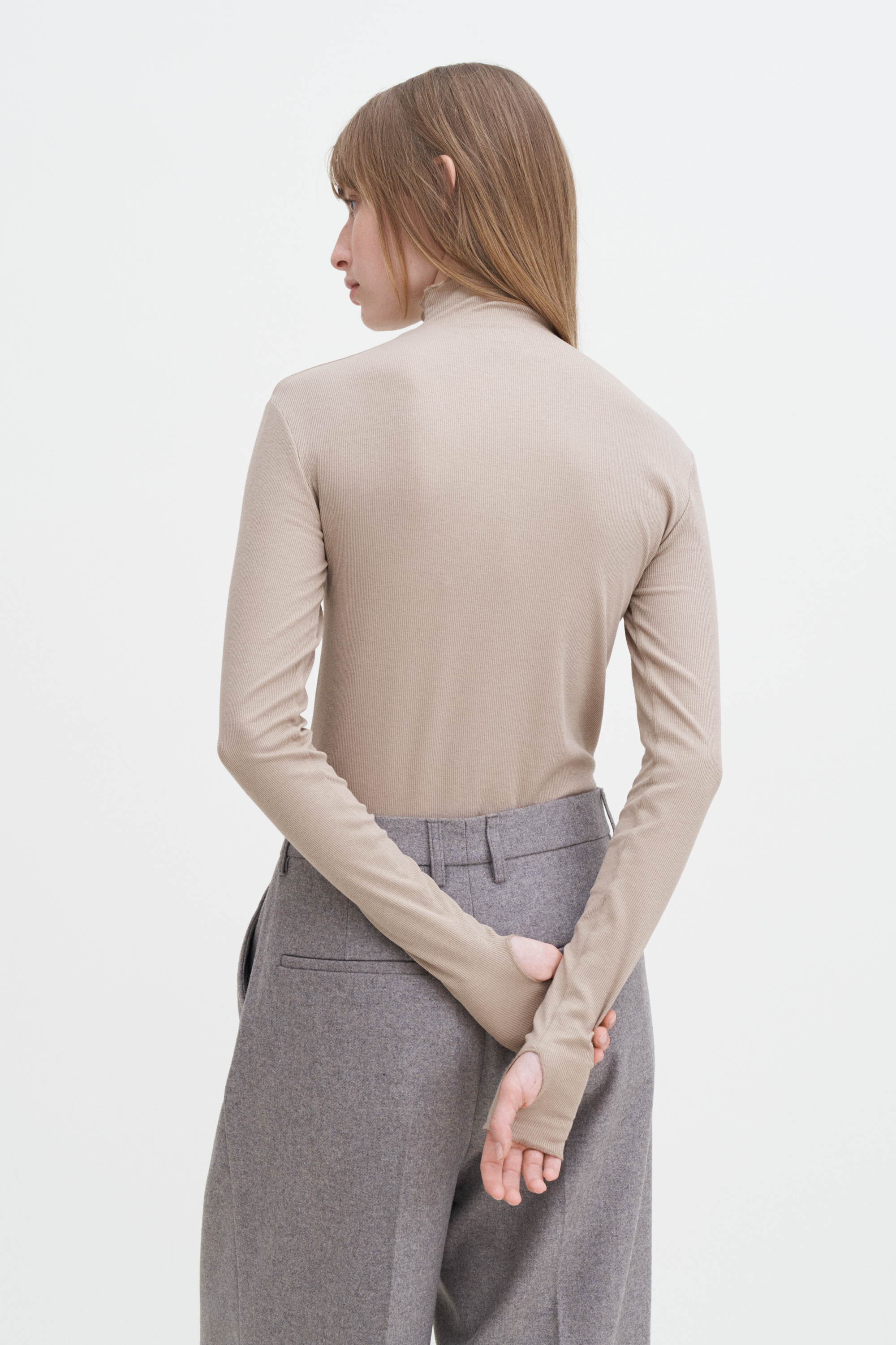 Shop Filippa K Rib Mock Neck Top