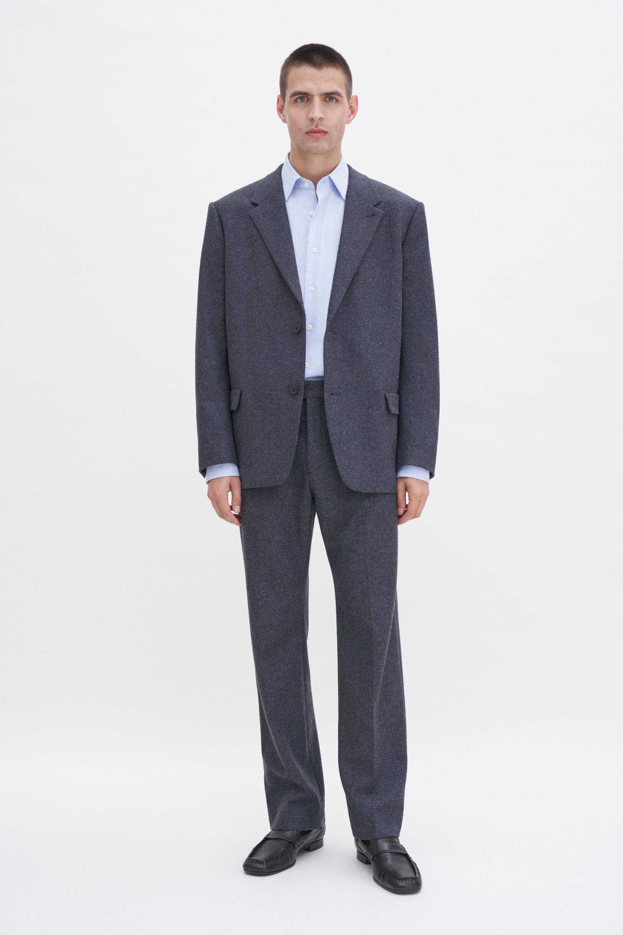 Filippa K Brushed Wool Blazer In Grey