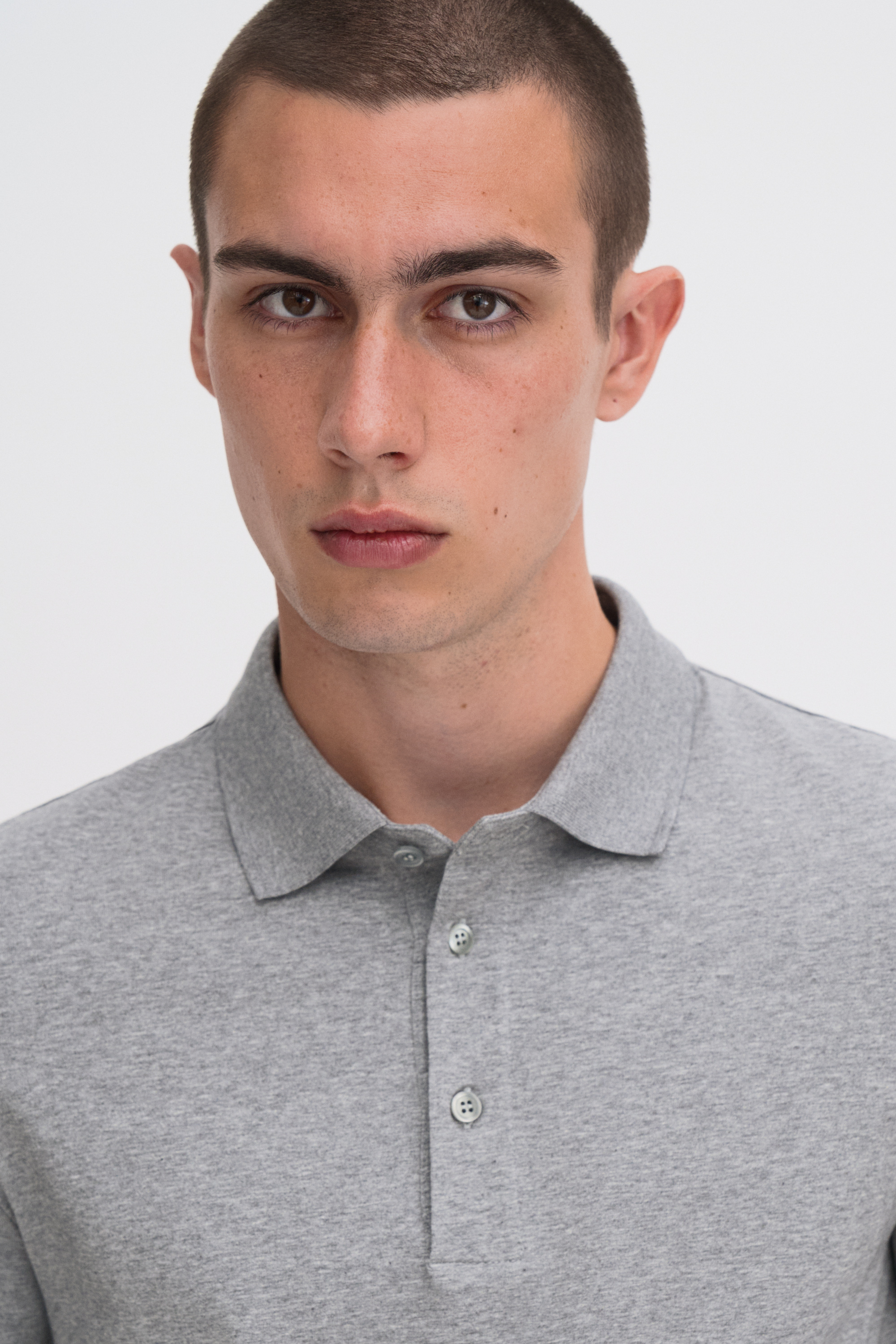Filippa K Luke Stretch Polo Shirt In Gray