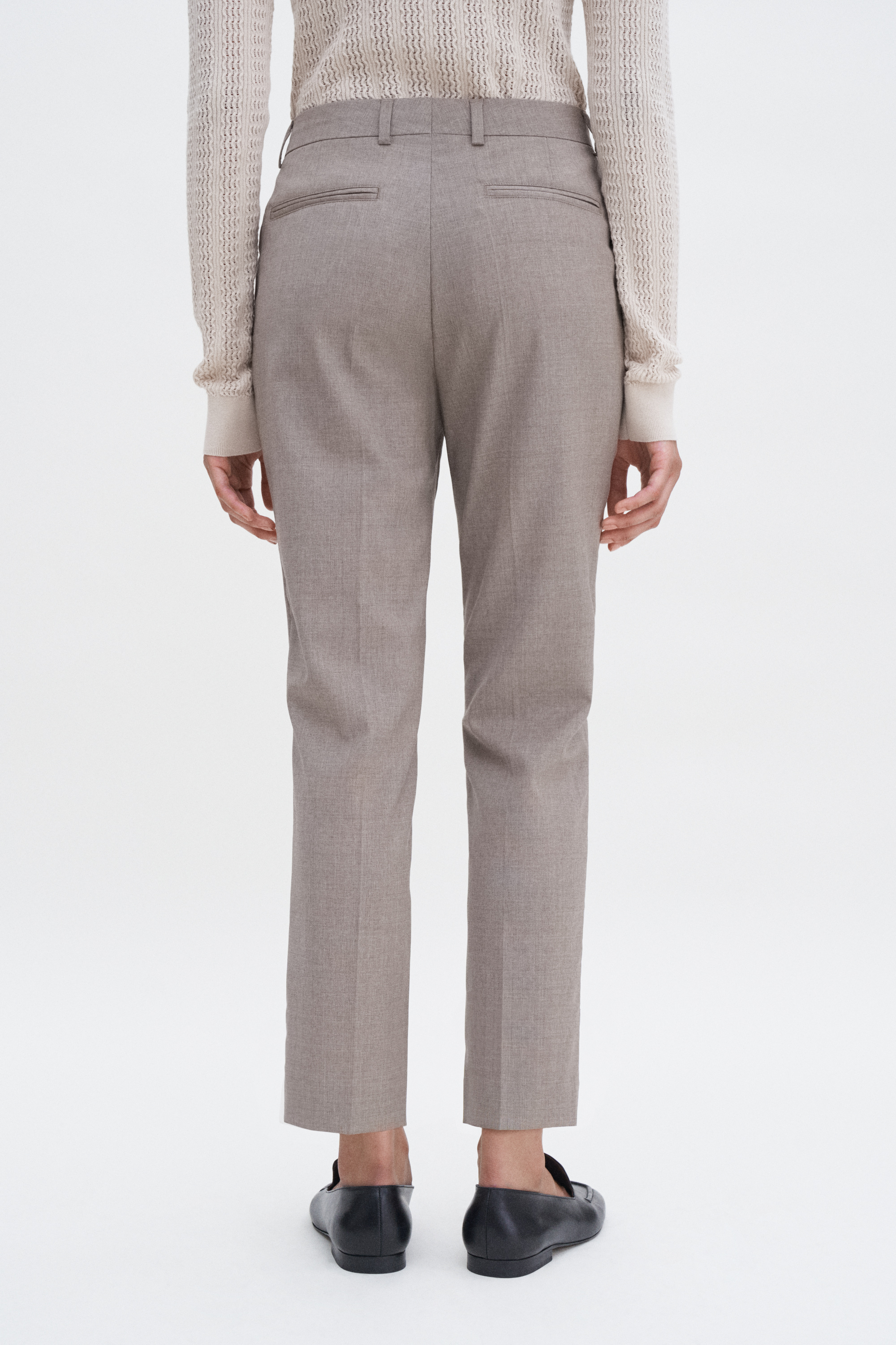 FILIPPA K EMMA CROPPED COOL WOOL TROUSERS
