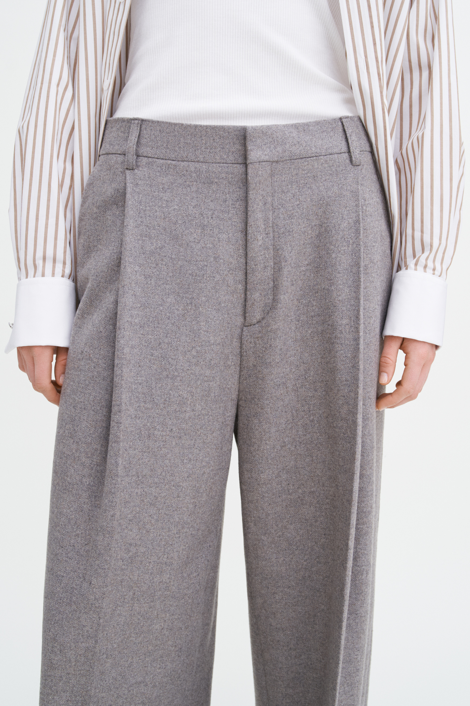 Filippa K Wide Pleated Flannel Trousers