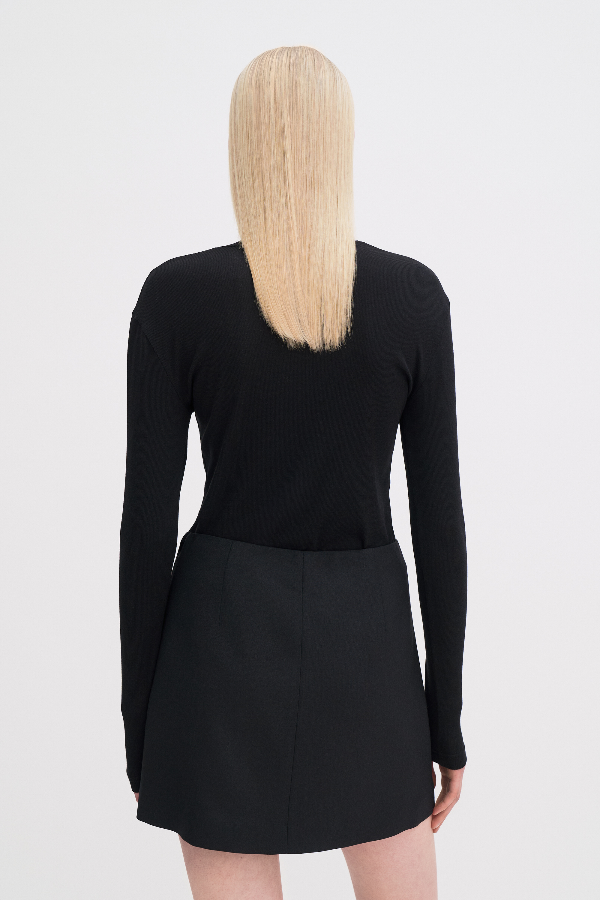 Filippa K Wool Mini Skirt In Black