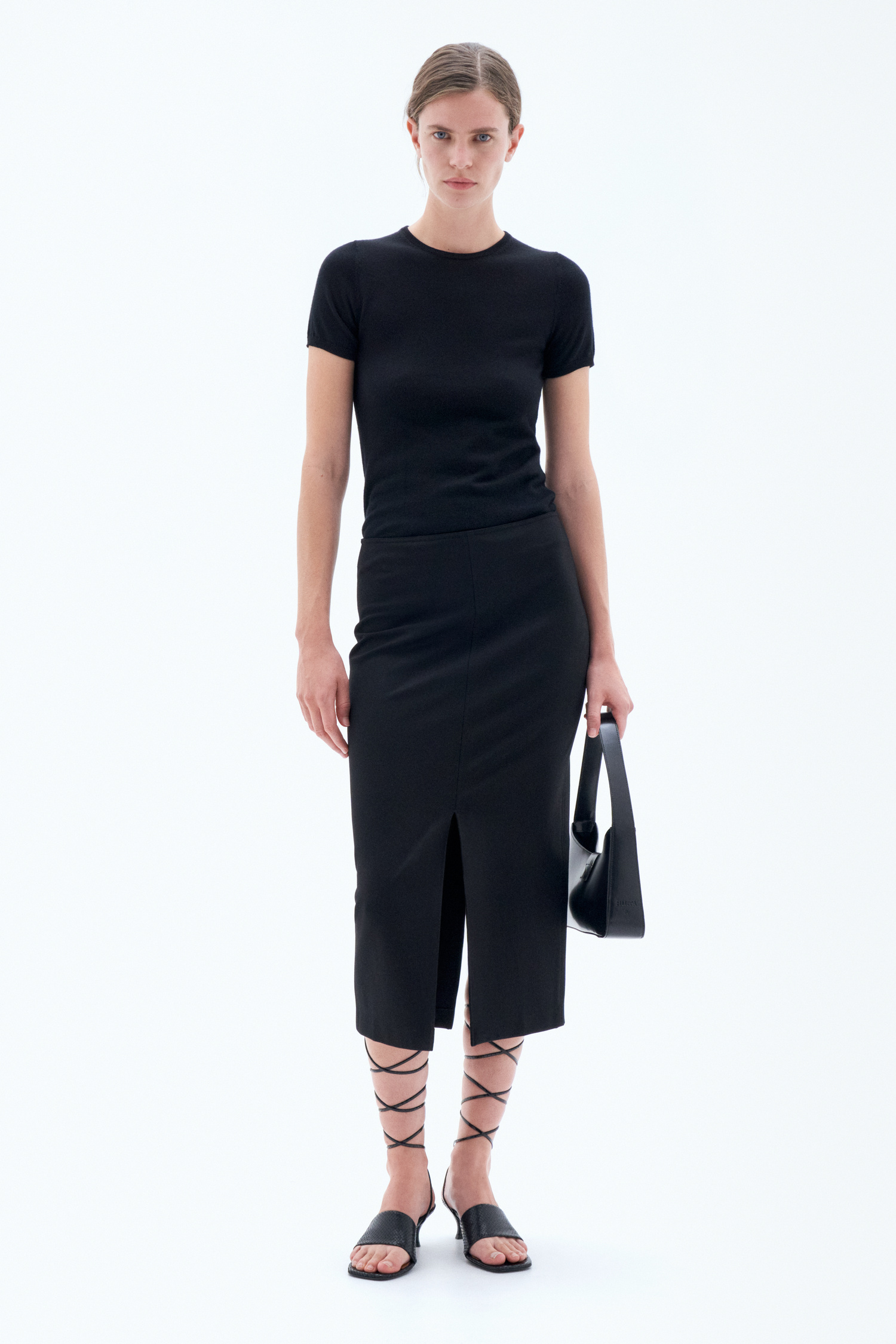 Filippa K Jersey Pencil Skirt In Black