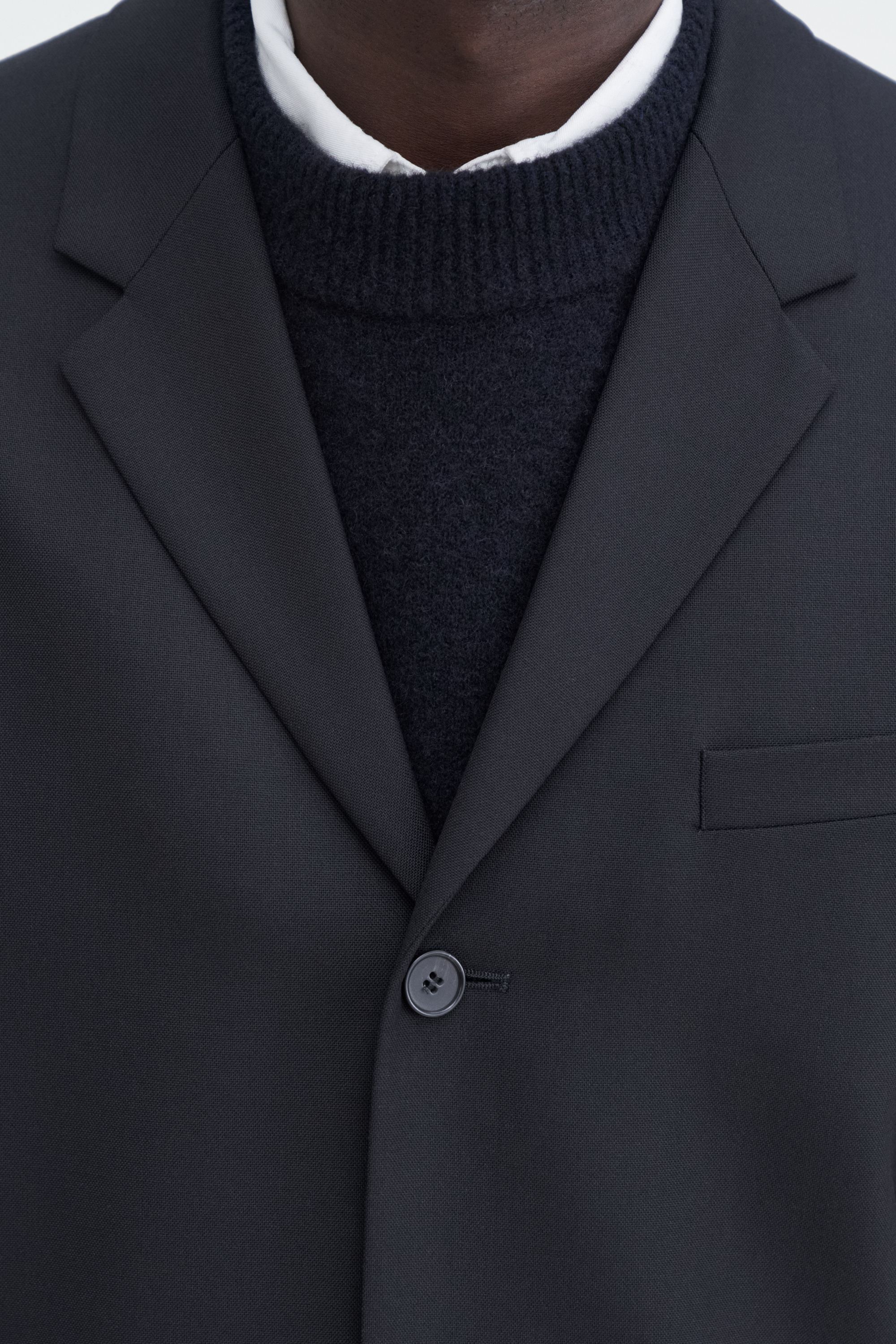 Filippa K Single Breasted Wool Blazer In Black