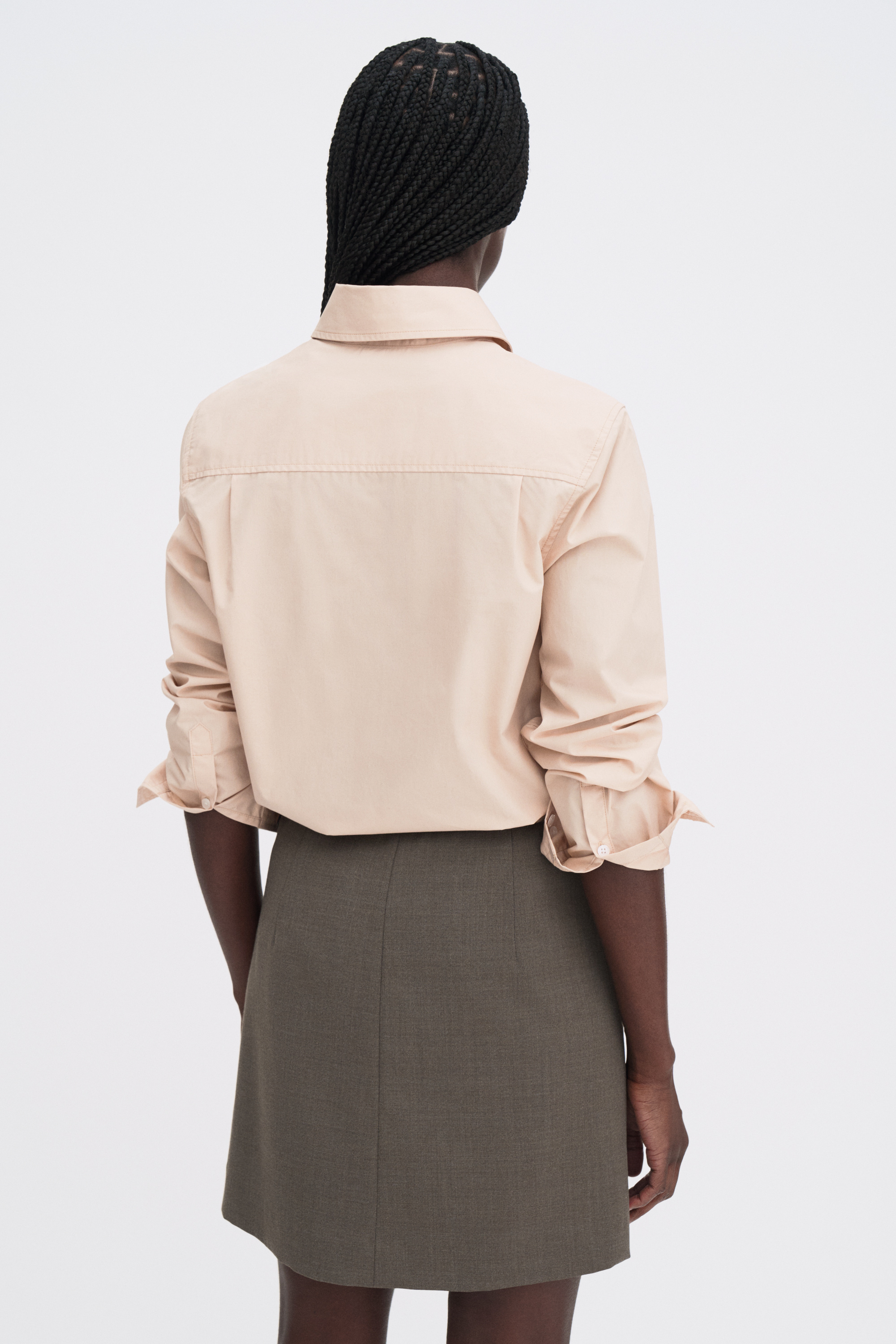 Filippa K Wool Mini Skirt In Brown
