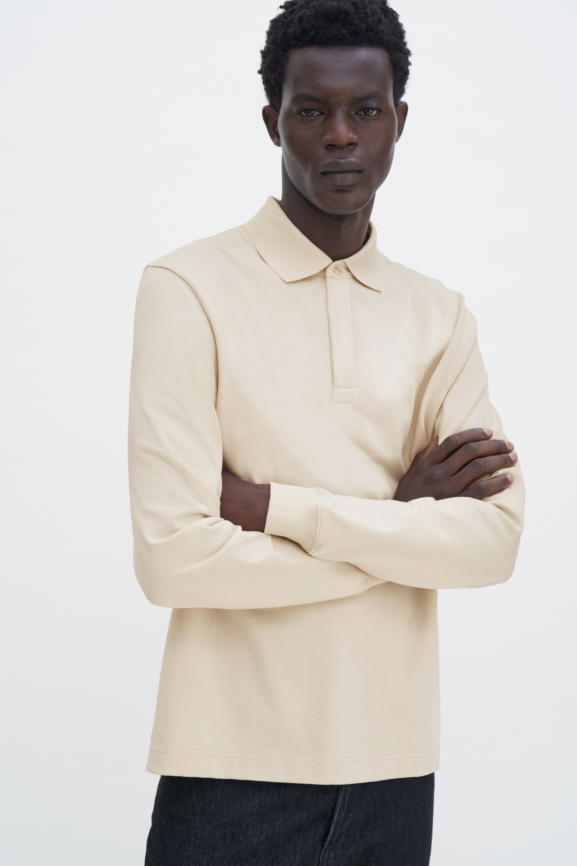Shop Filippa K Heavy Cotton Rugby Shirt In White