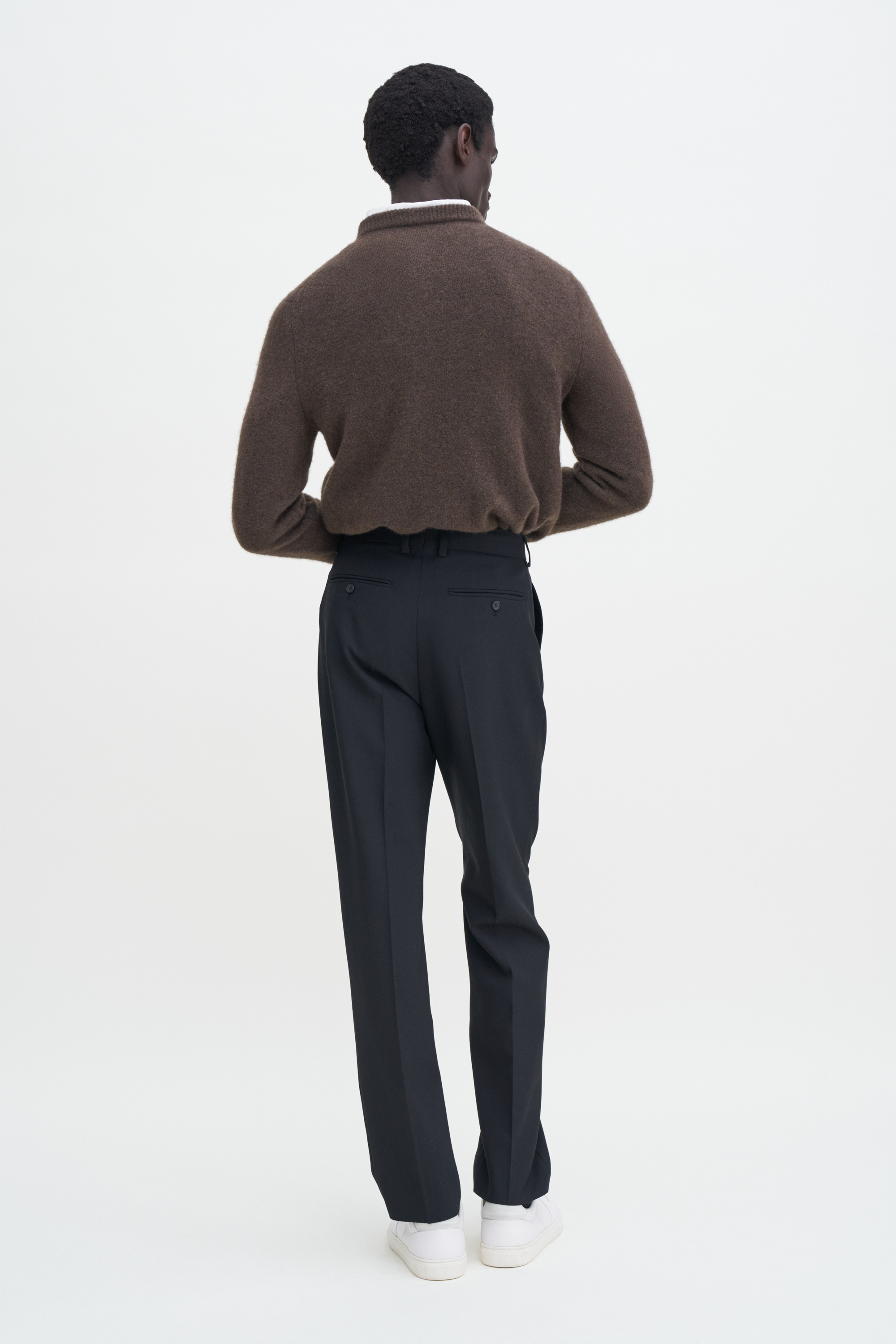 Filippa K Tapered Tailored Trousers In Black