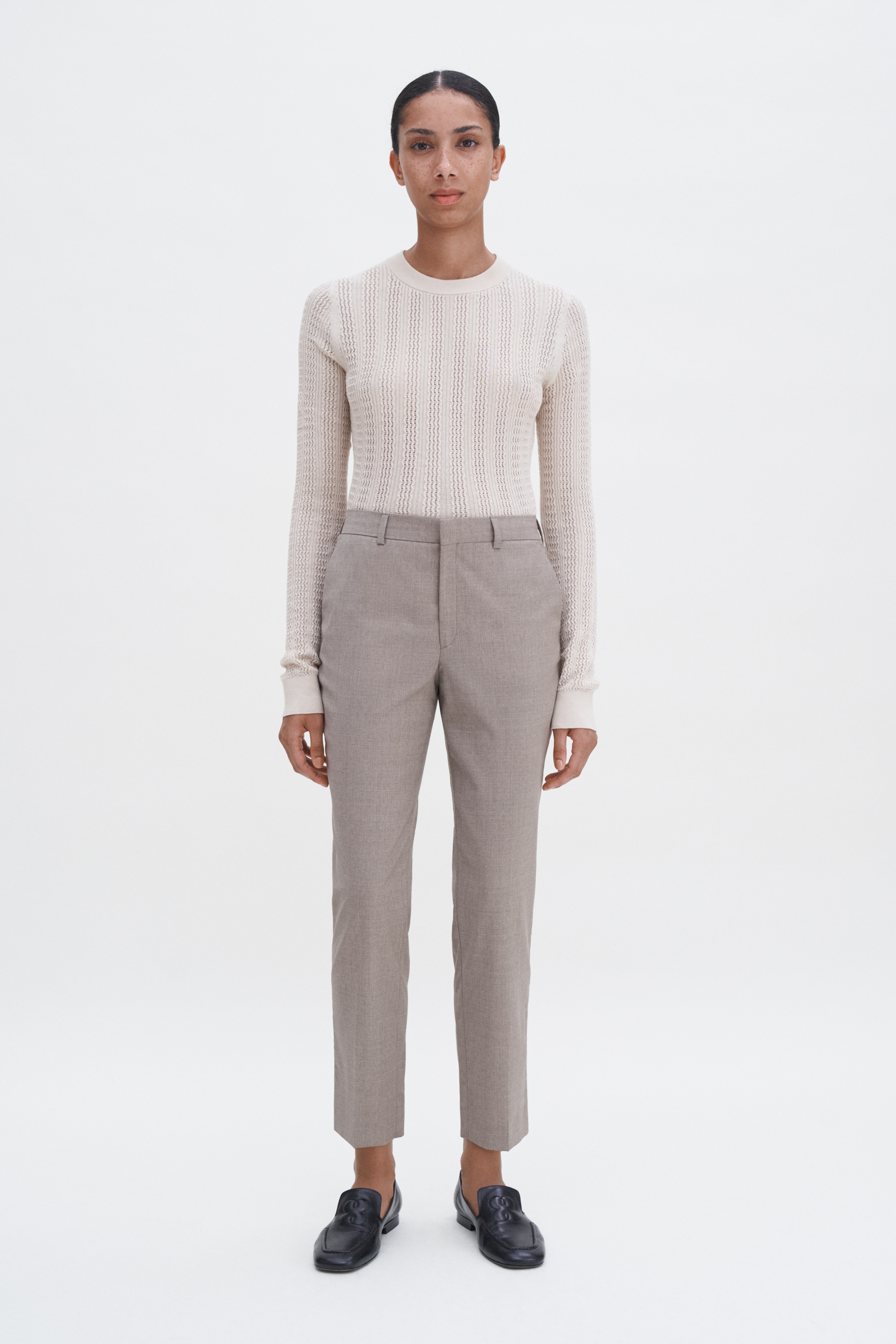 FILIPPA K EMMA CROPPED COOL WOOL TROUSERS