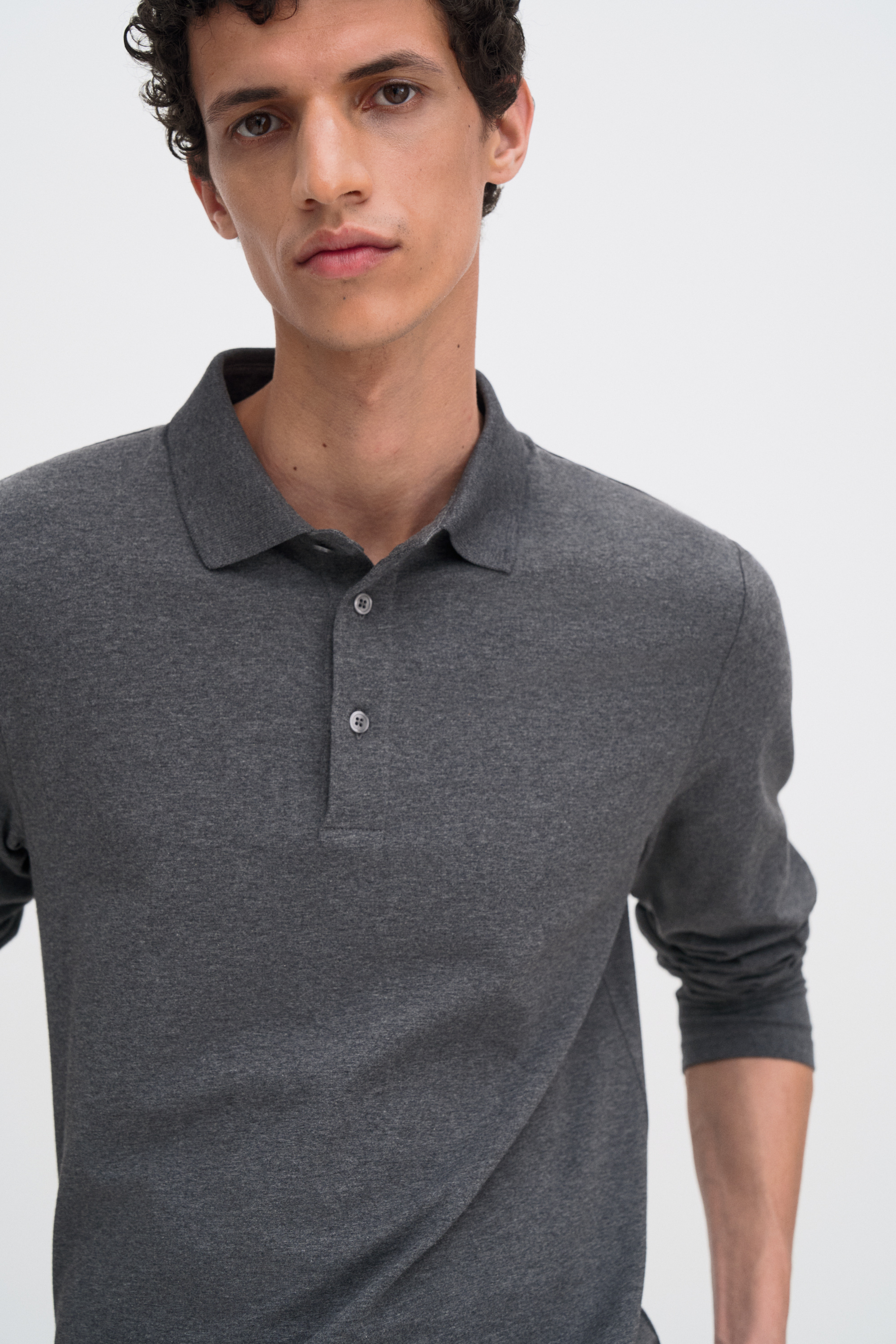 Filippa K Luke Stretch Polo Shirt In Gray