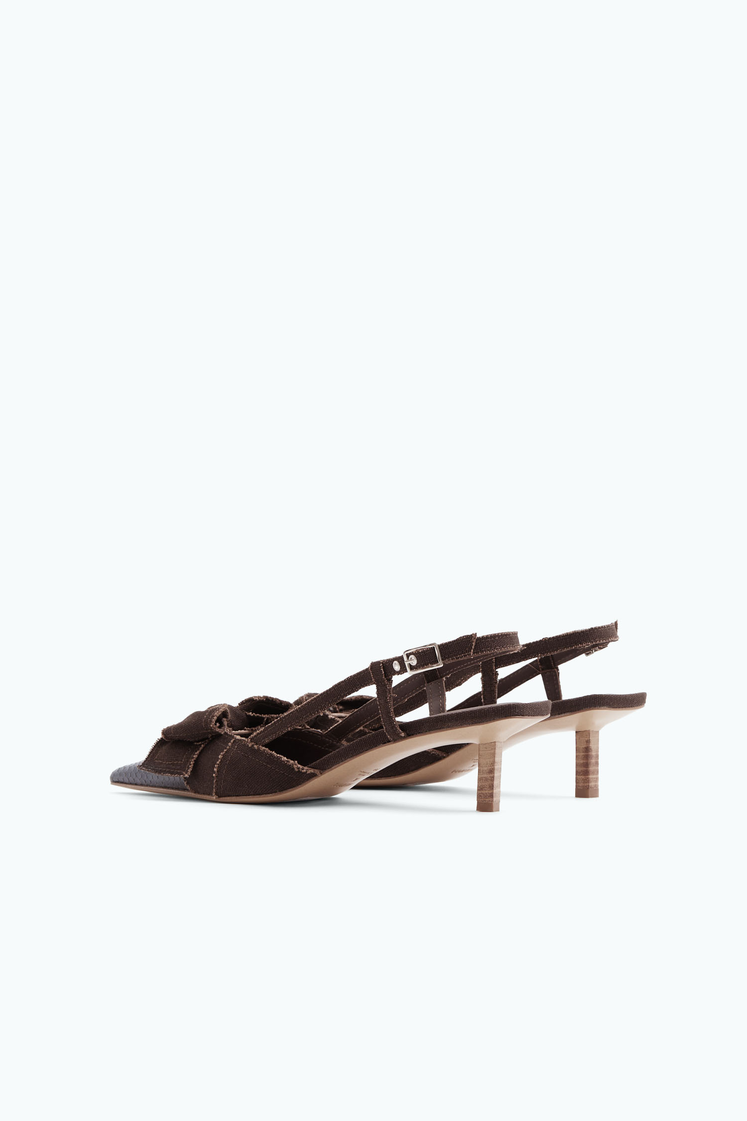 Shop Filippa K Pointy Bow Pumps In Brown