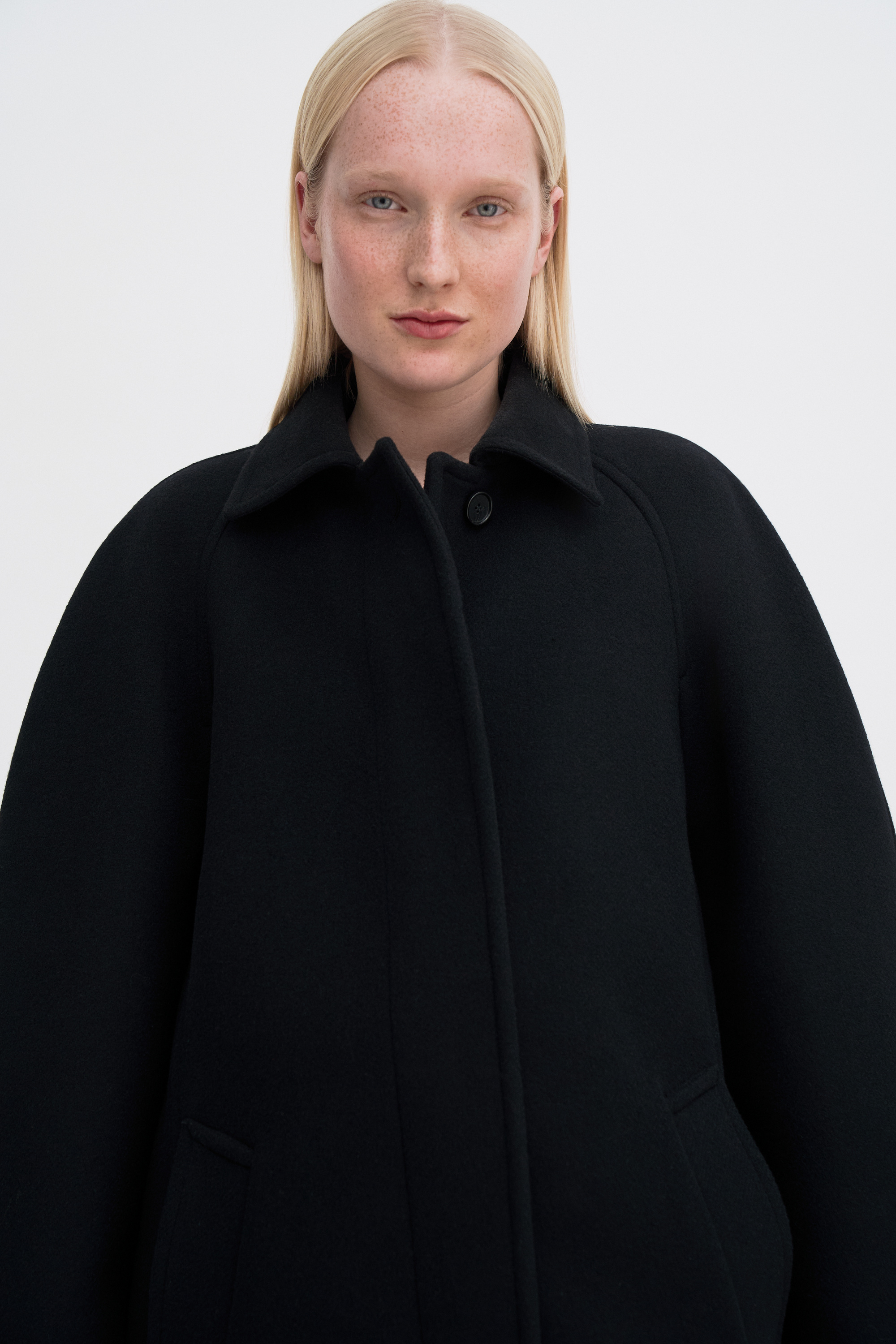 Filippa K Cocoon Coat In Black