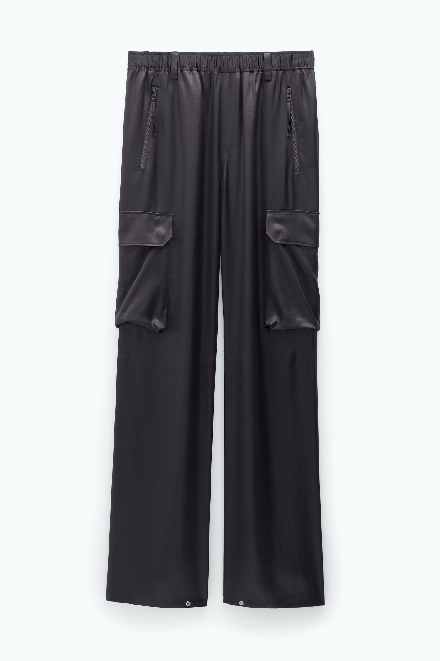 Filippa K Glossy Cargo Trousers In Brown