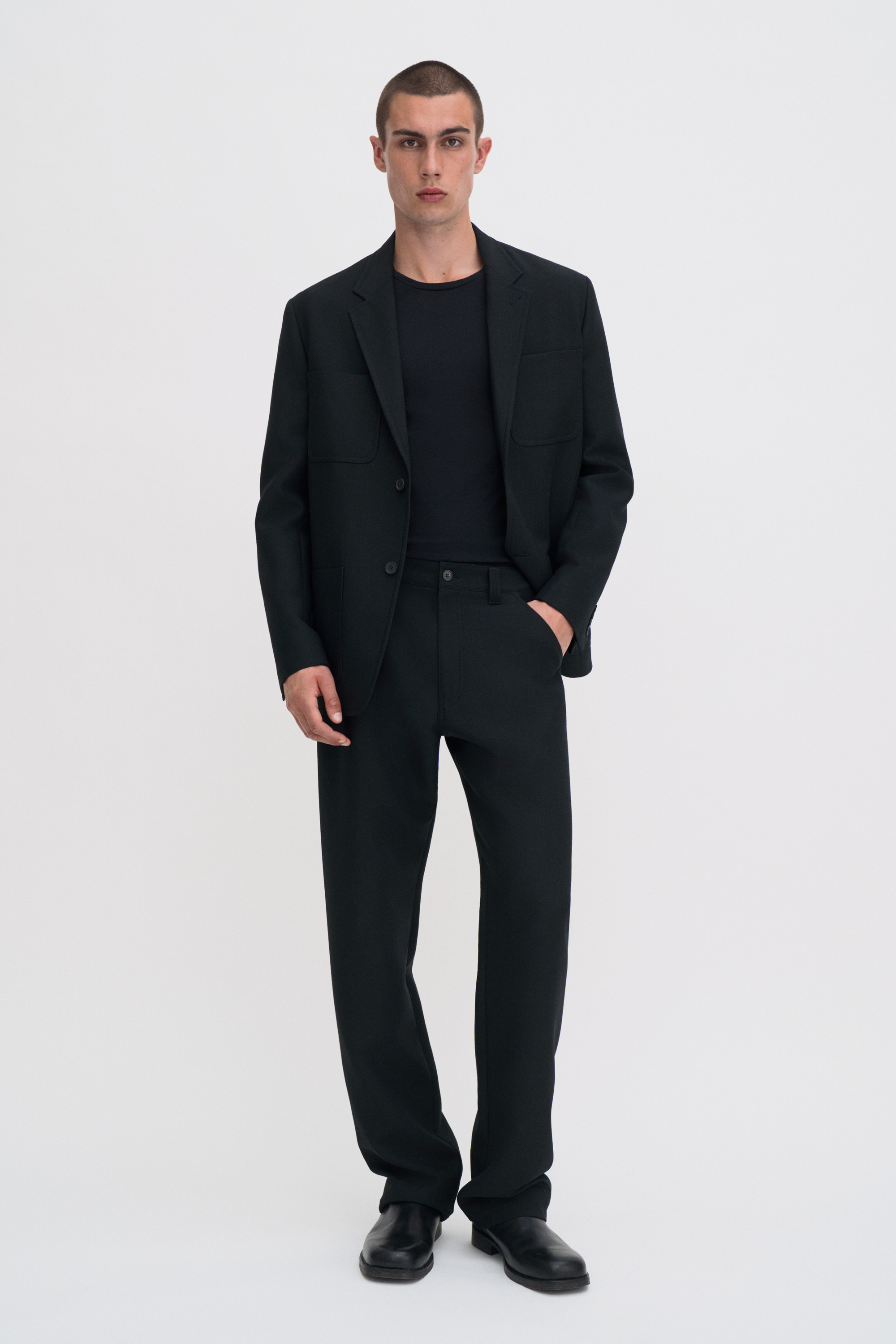 Filippa K Regenerative Cotton Longsleeve Tee In Black