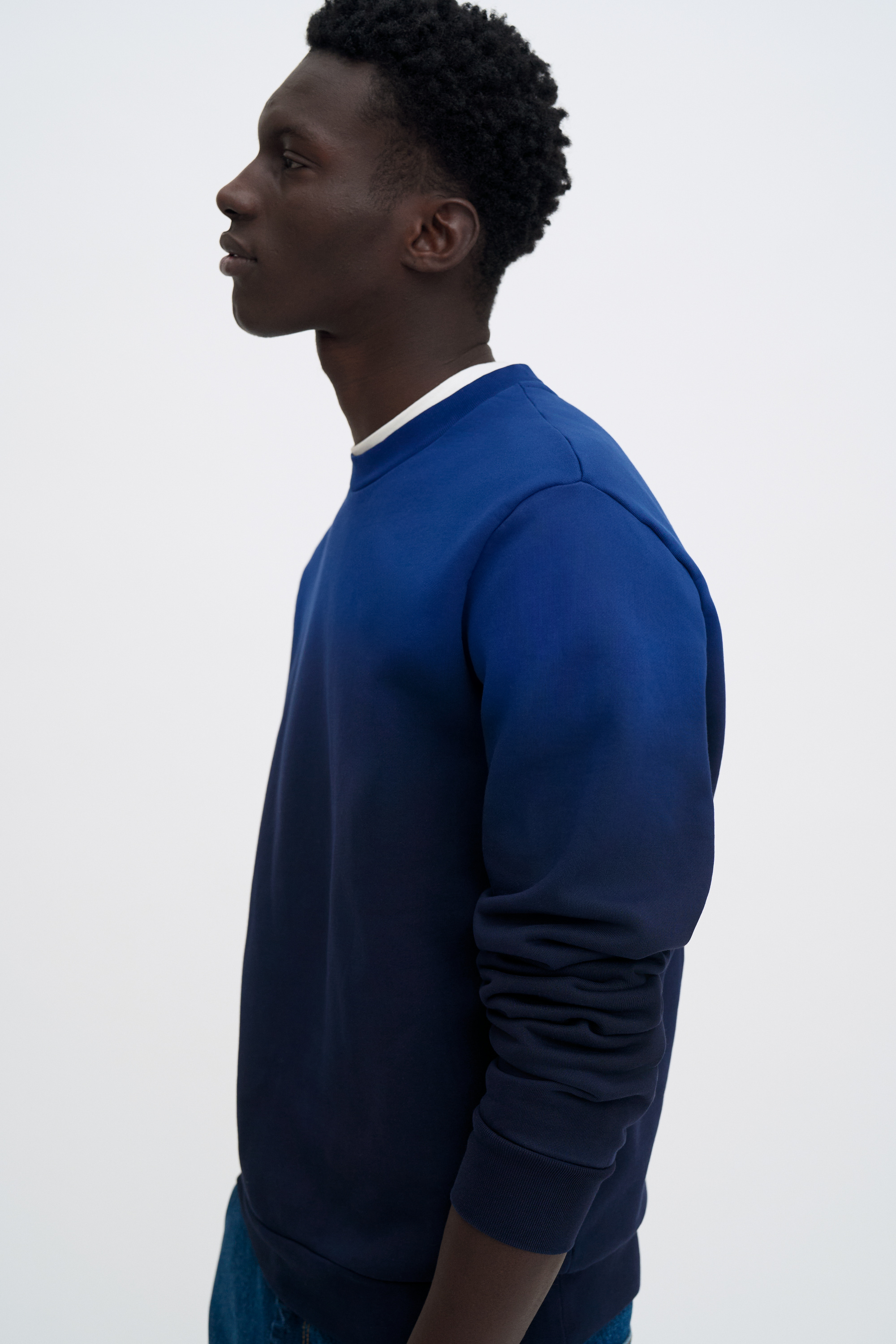 Filippa K Cotton Dip-dyed Sweatshirt In Blue