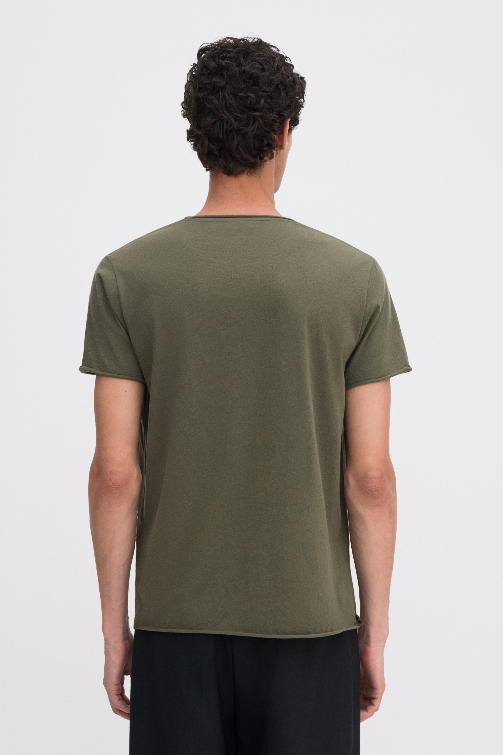 Filippa K Roll Neck Tee In Green