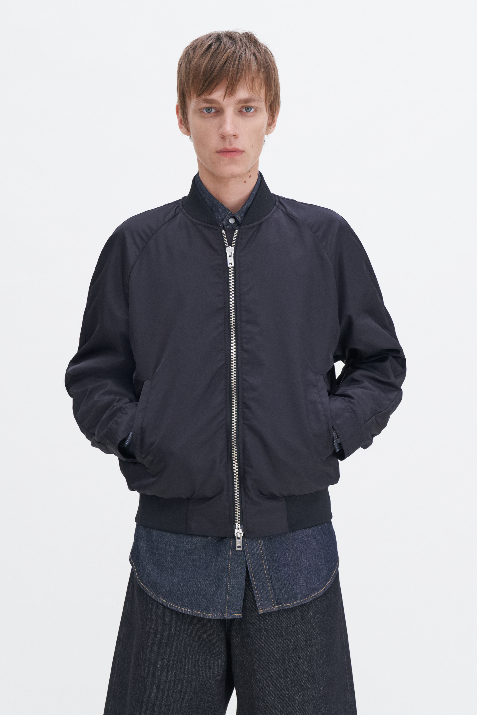 Filippa K Technical Bomberjacke In Black