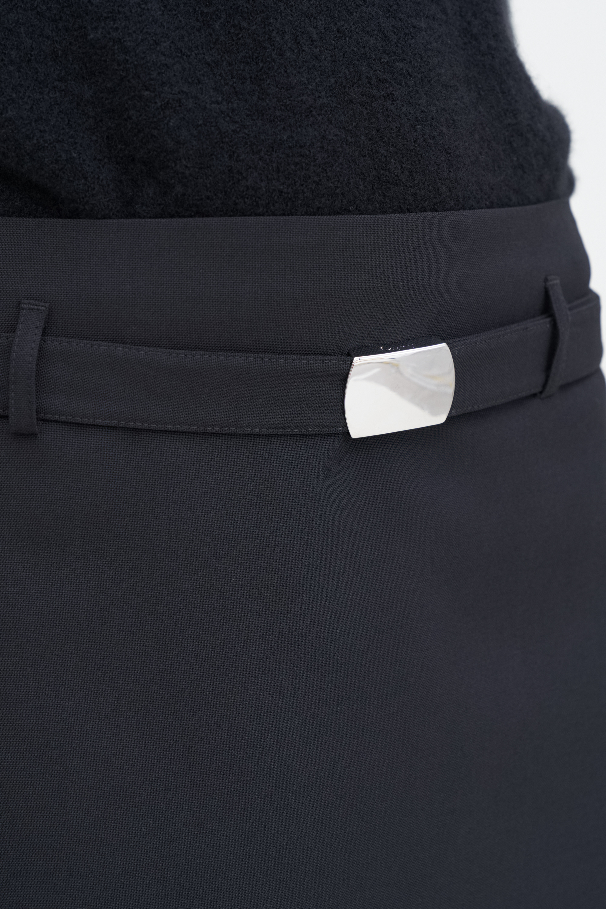Filippa K Wool Mini Belt Skirt In Black