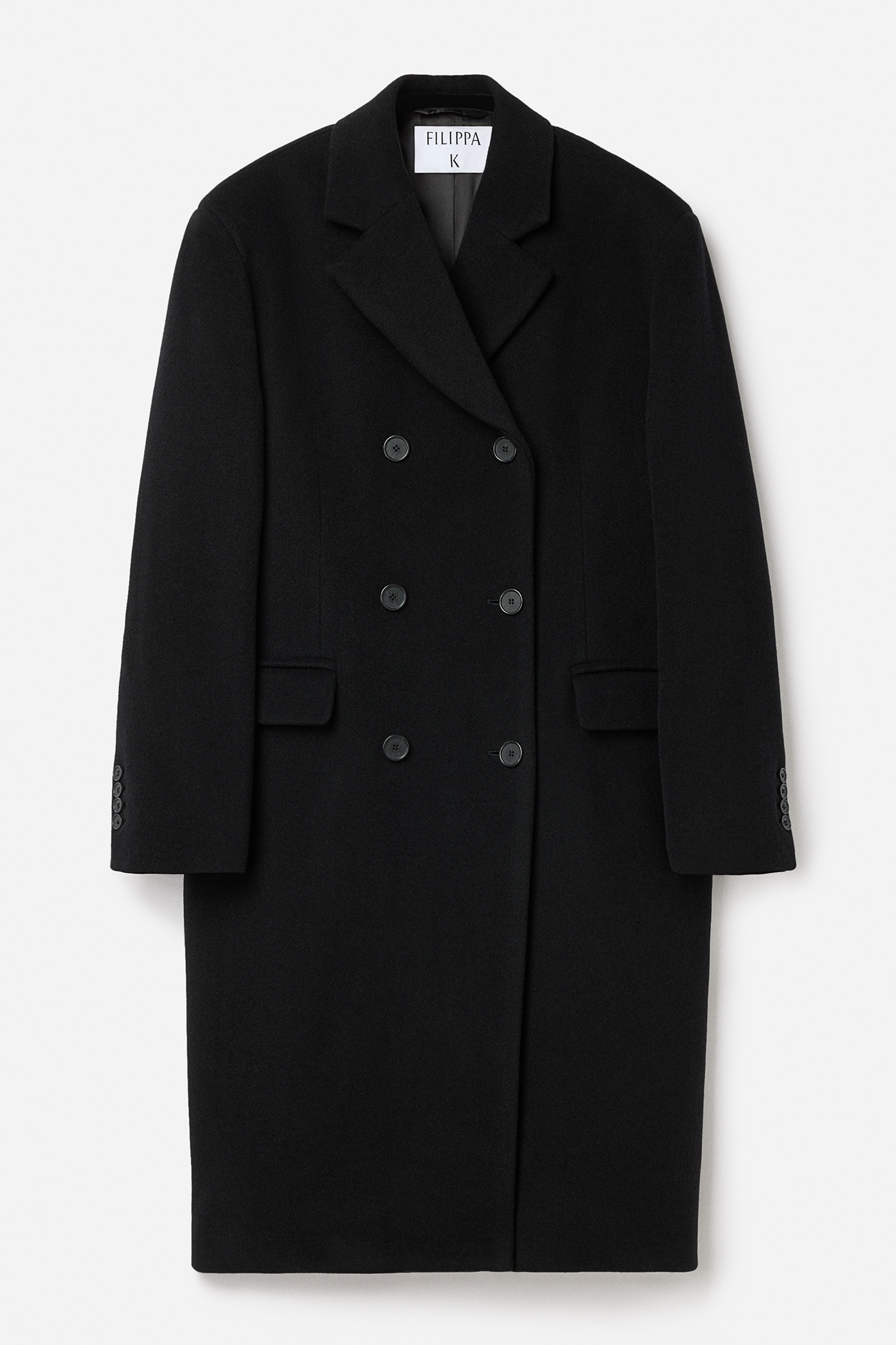Filippa K Harper Wool Coat In Black