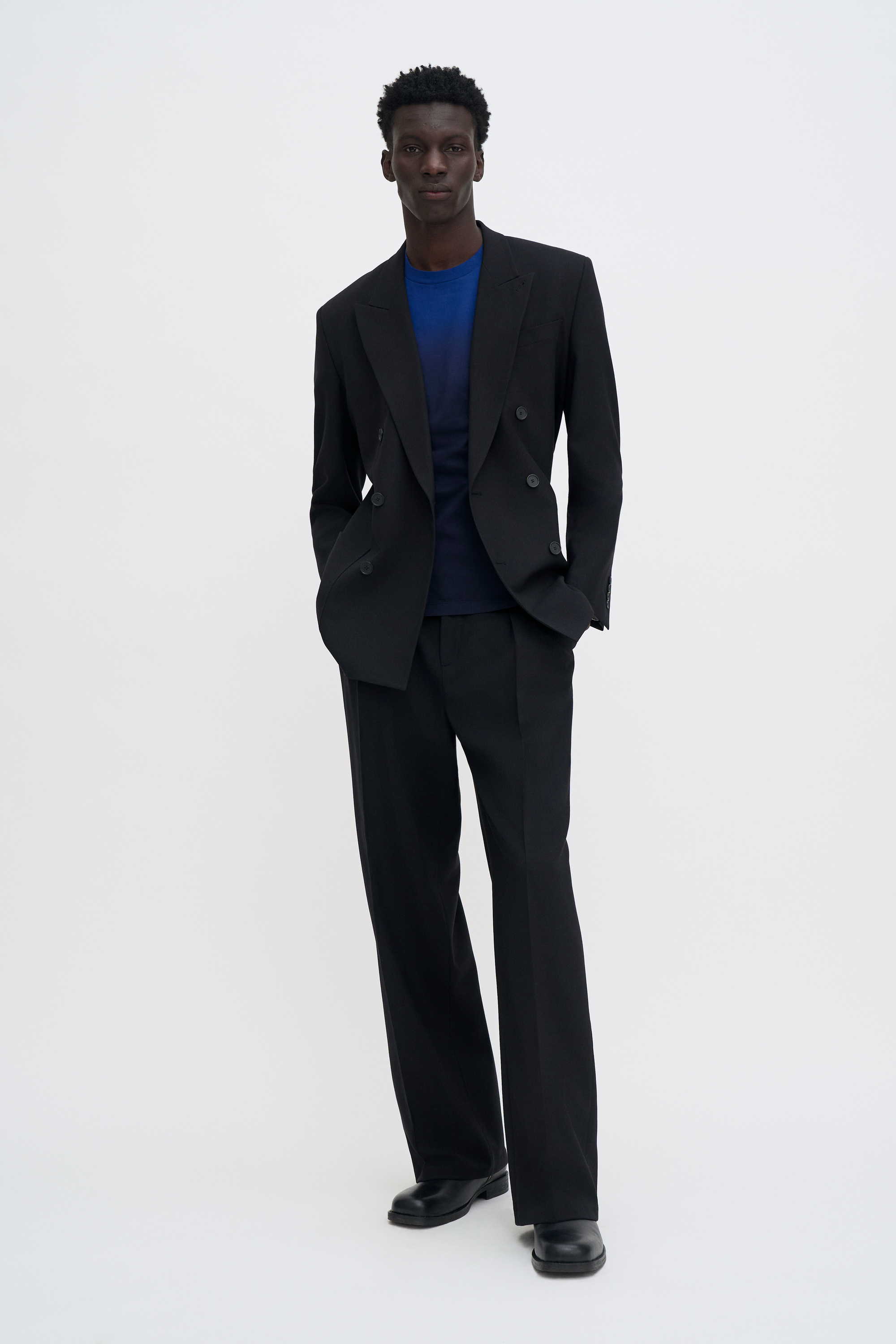 Filippa K Cotton Dip-dyed Tee In Blue