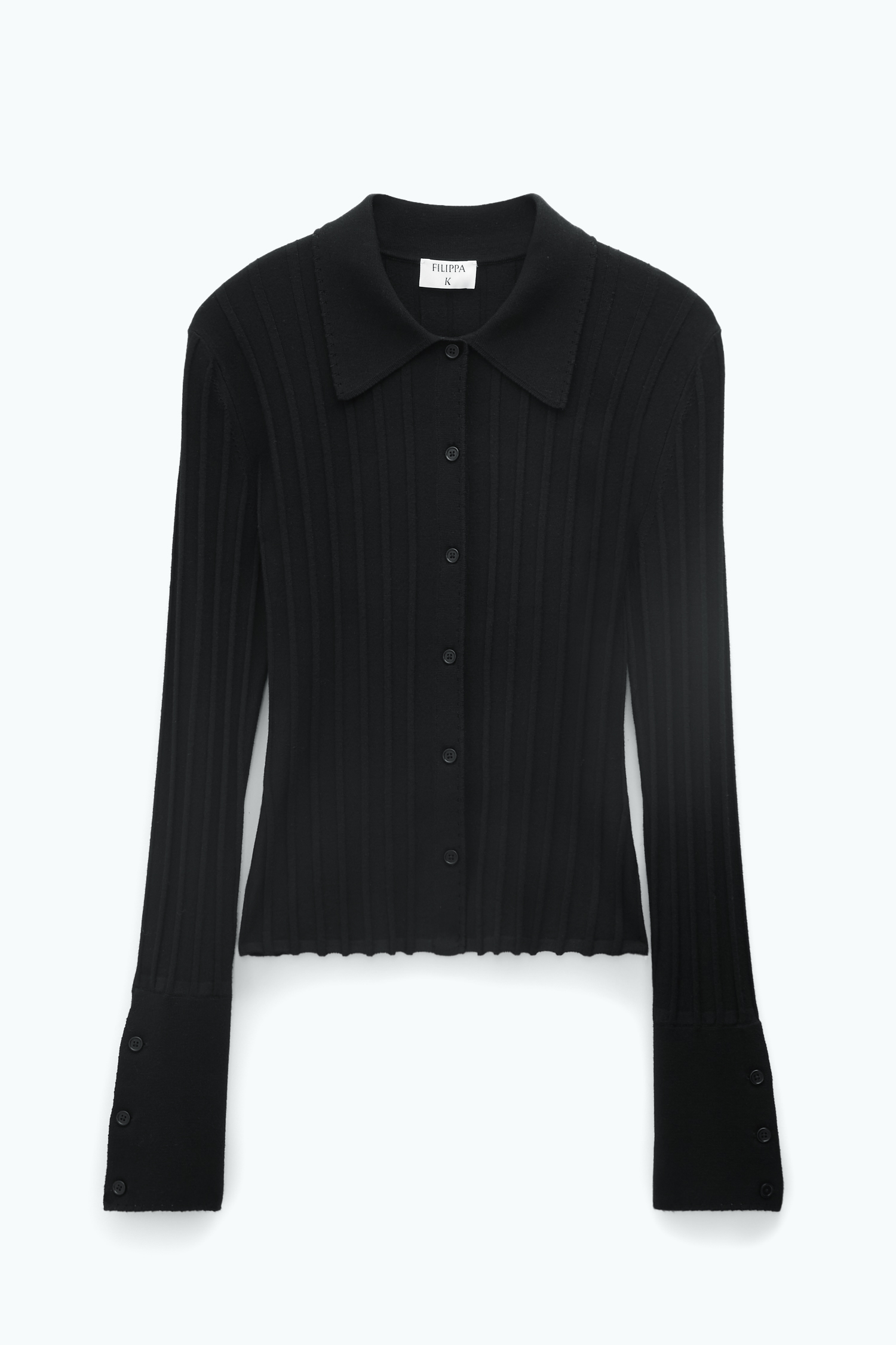 Shop Filippa K Knitted Shirt In Black