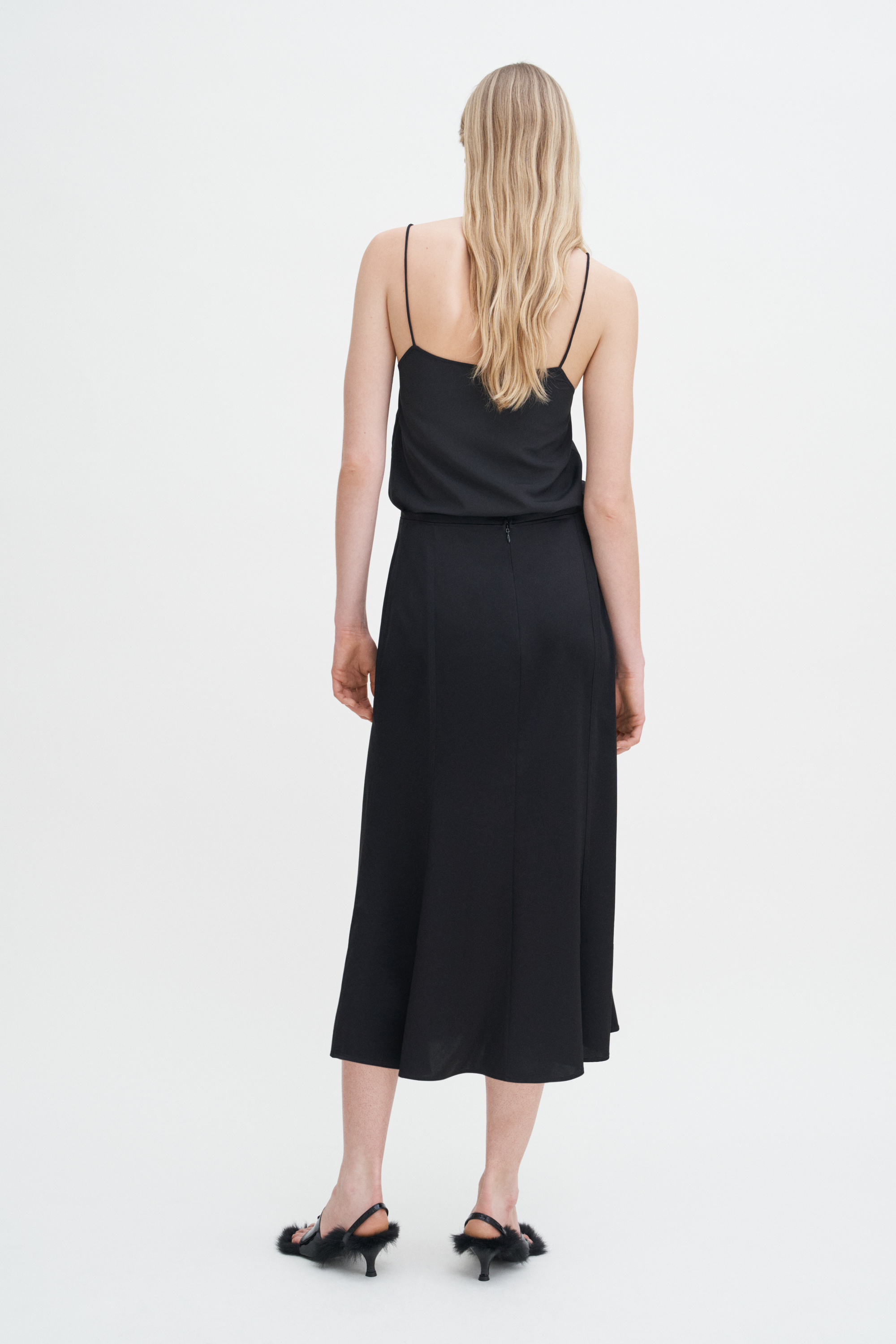 Filippa K Satin Skirt In Black