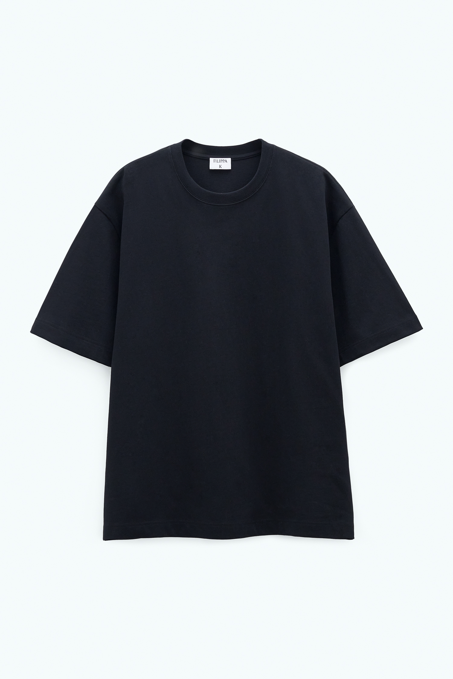 Shop Filippa K Heavy Crewneck Tee In Black