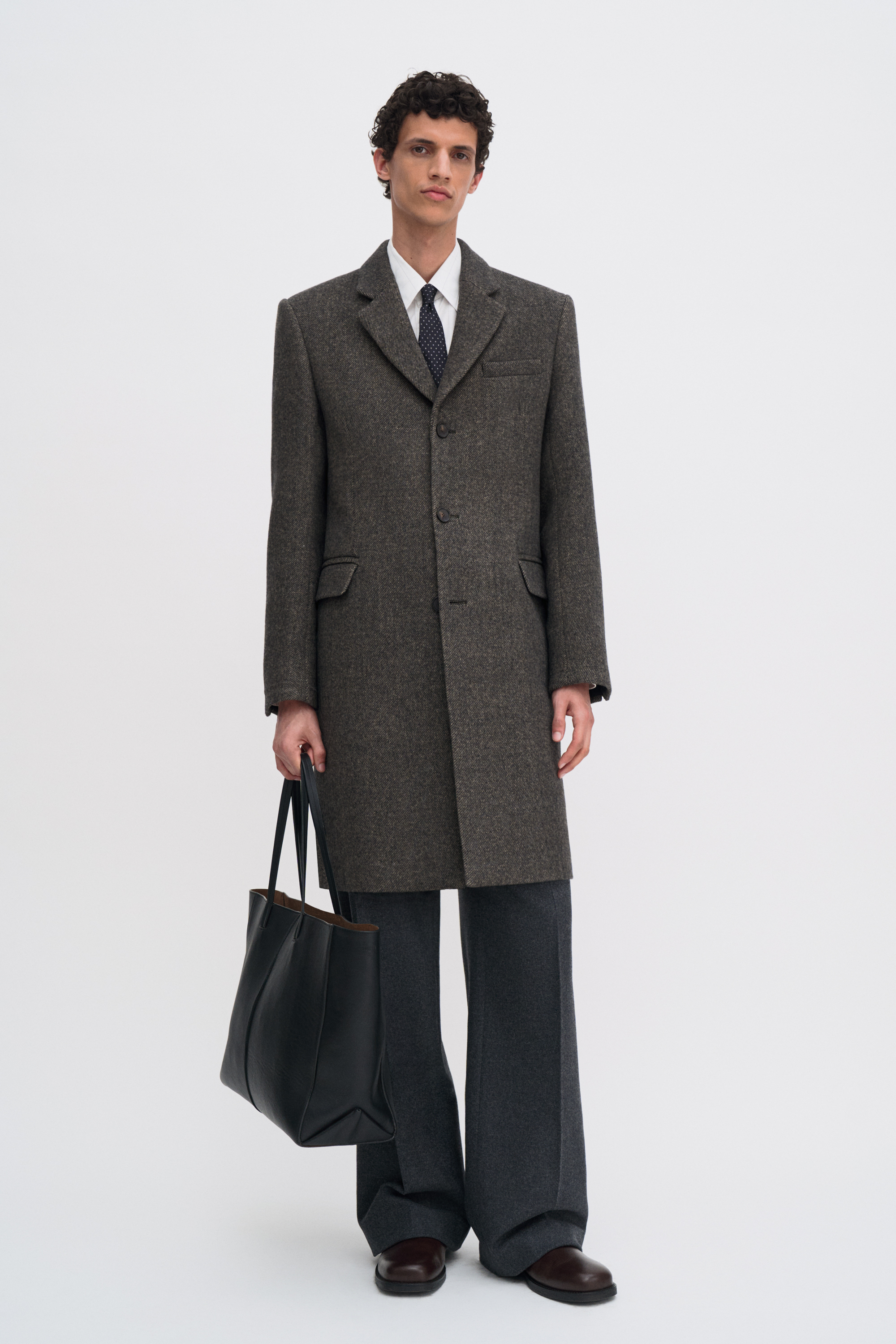 Filippa K William Twill Coat In Brown