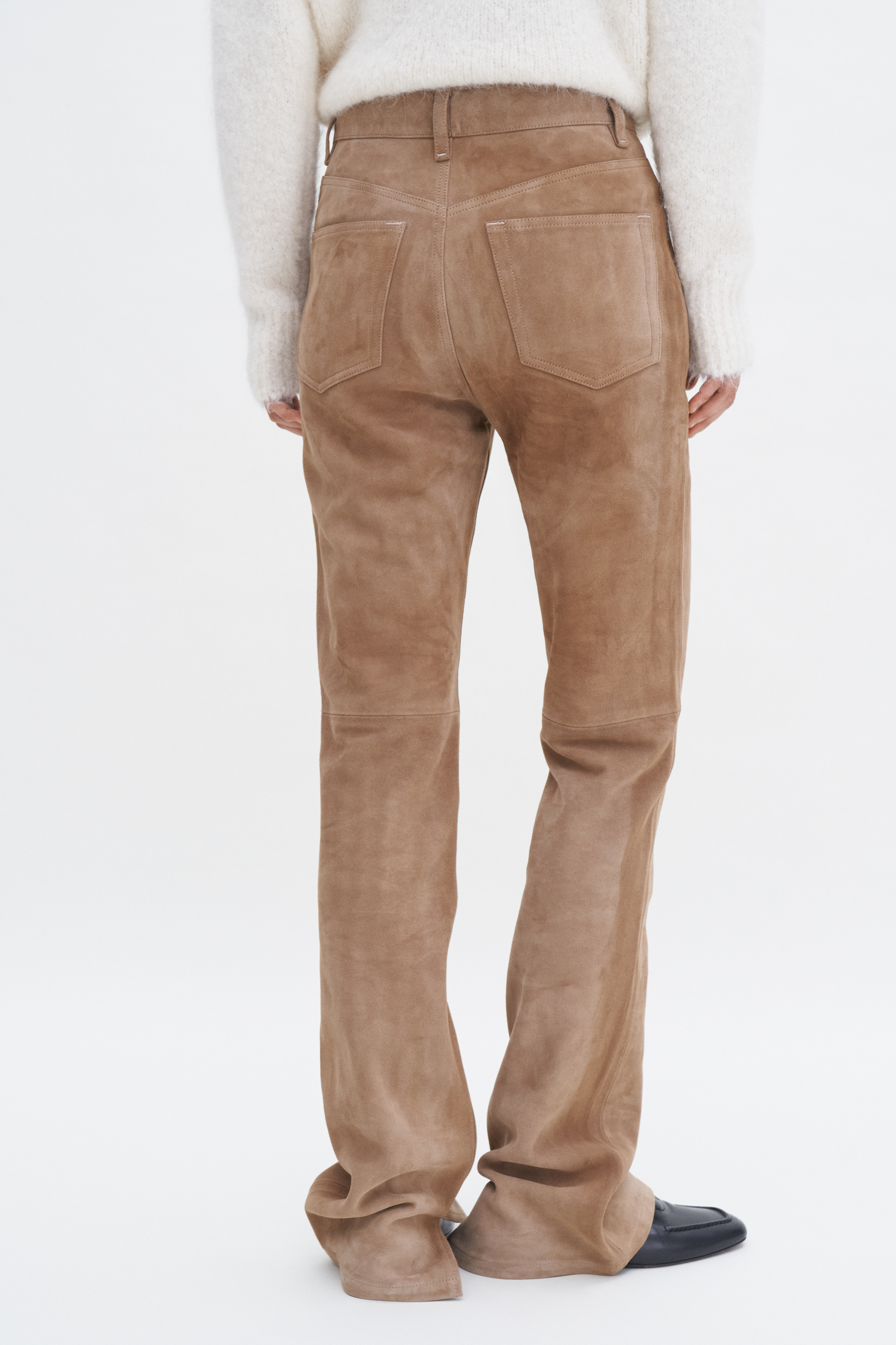 Filippa K Suede Five Pocket Trousers In Brown