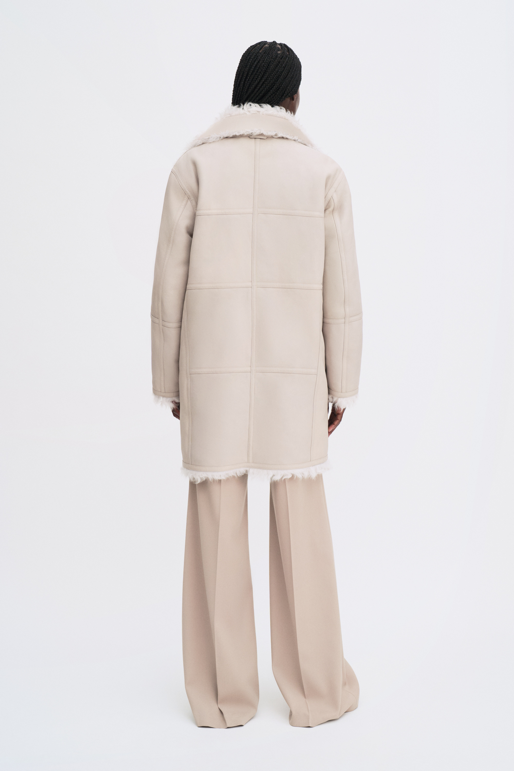 Filippa K Reversible Shearling Coat In White