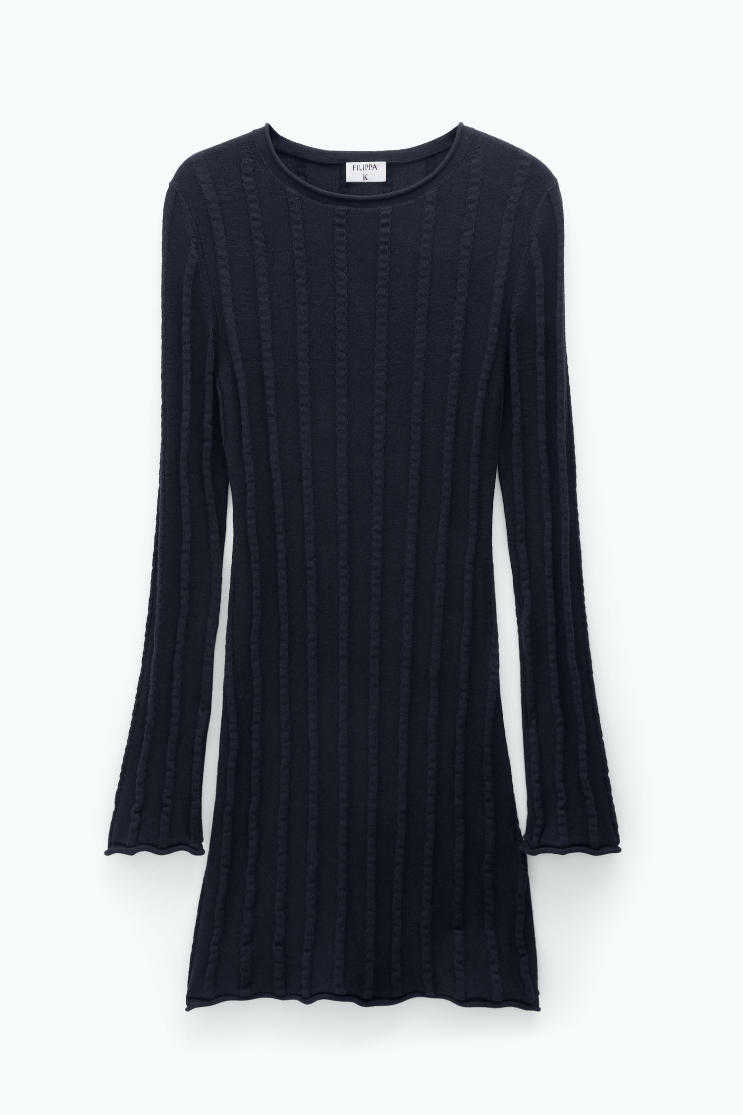 Shop Filippa K Longsleeve Cotton Dress In Black