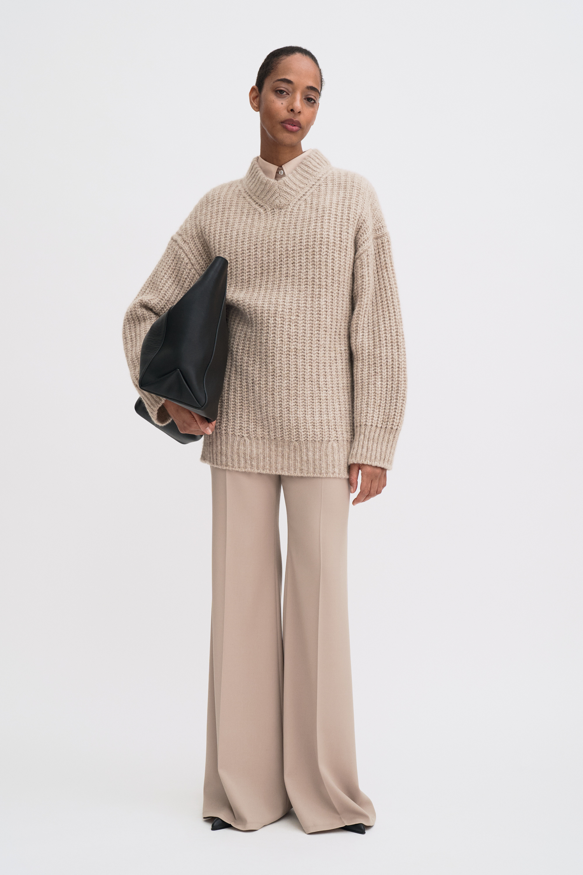 Filippa K Soft Alpaca V-neck Sweater In Neutral